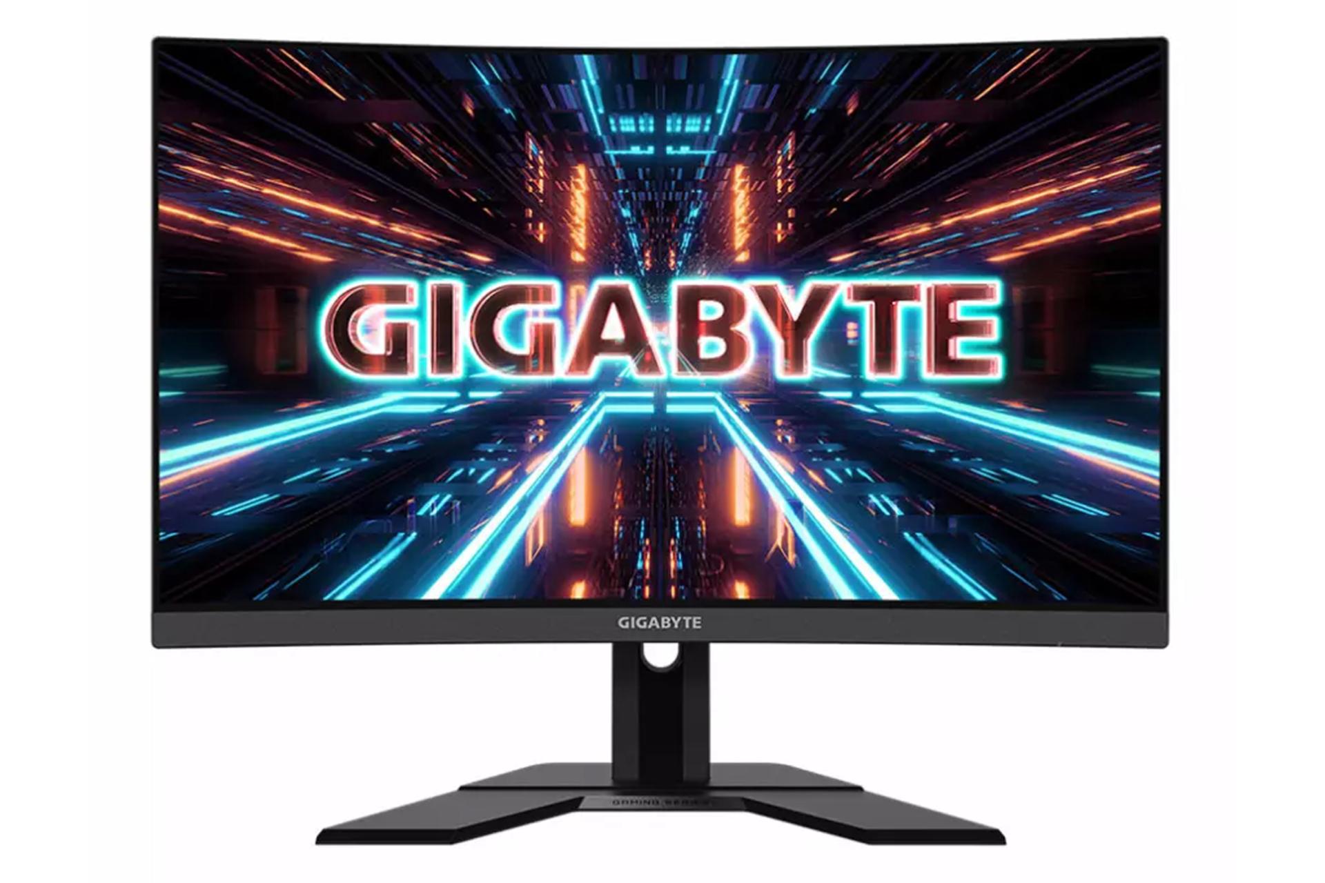 نمای جلو مانیتور گیگابایت gigabyte g27qc