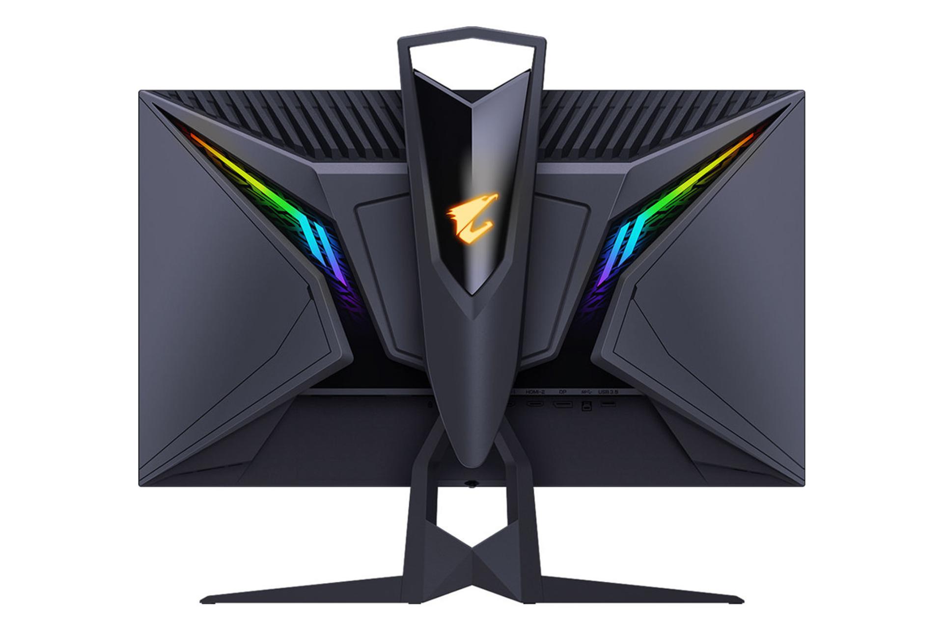 نمای پشت مانیتور گیگابایت آروس 25 اینچ مدل KD25F رنگ مشکی