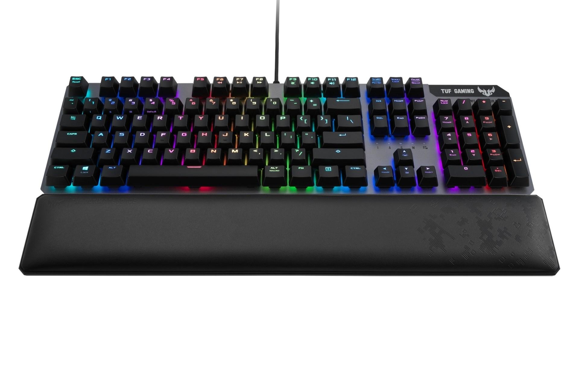 نمای پایین کیبورد ASUS TUF Gaming K7