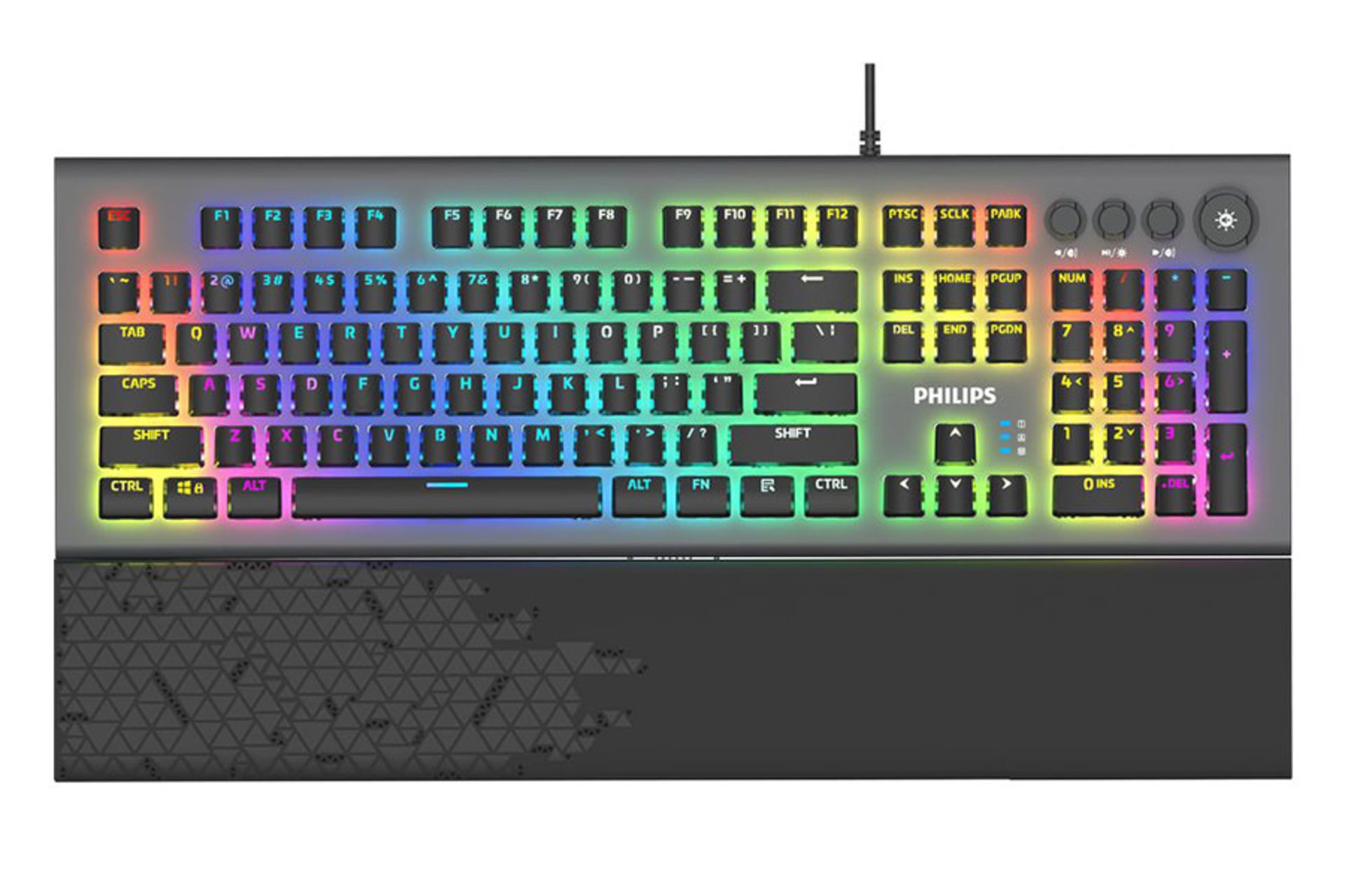 نما جلویی کیبورد گیمینگ فیلیپس SPK 8624
