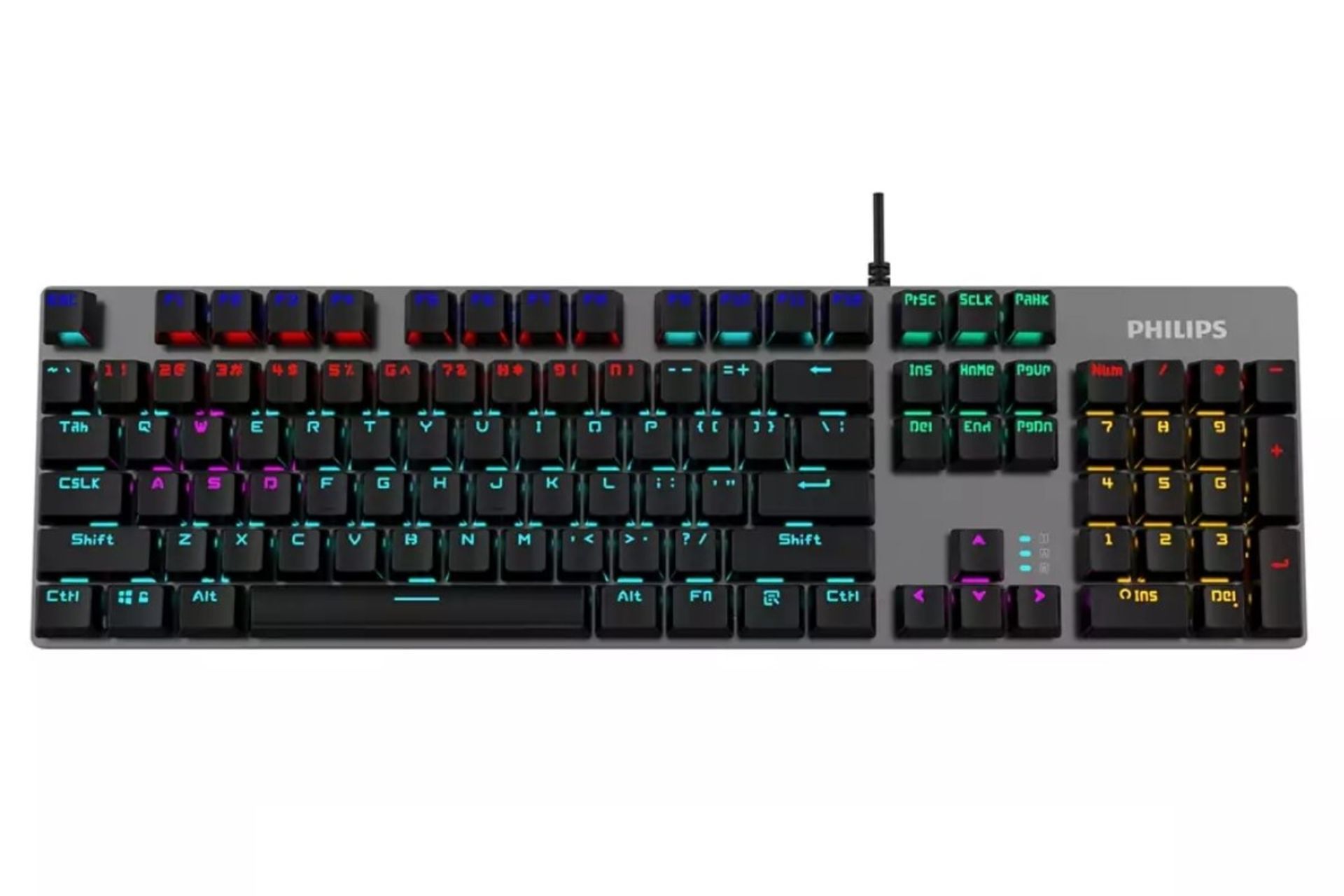 نمای جلو کیبورد گیمینگ Philips SPK8404