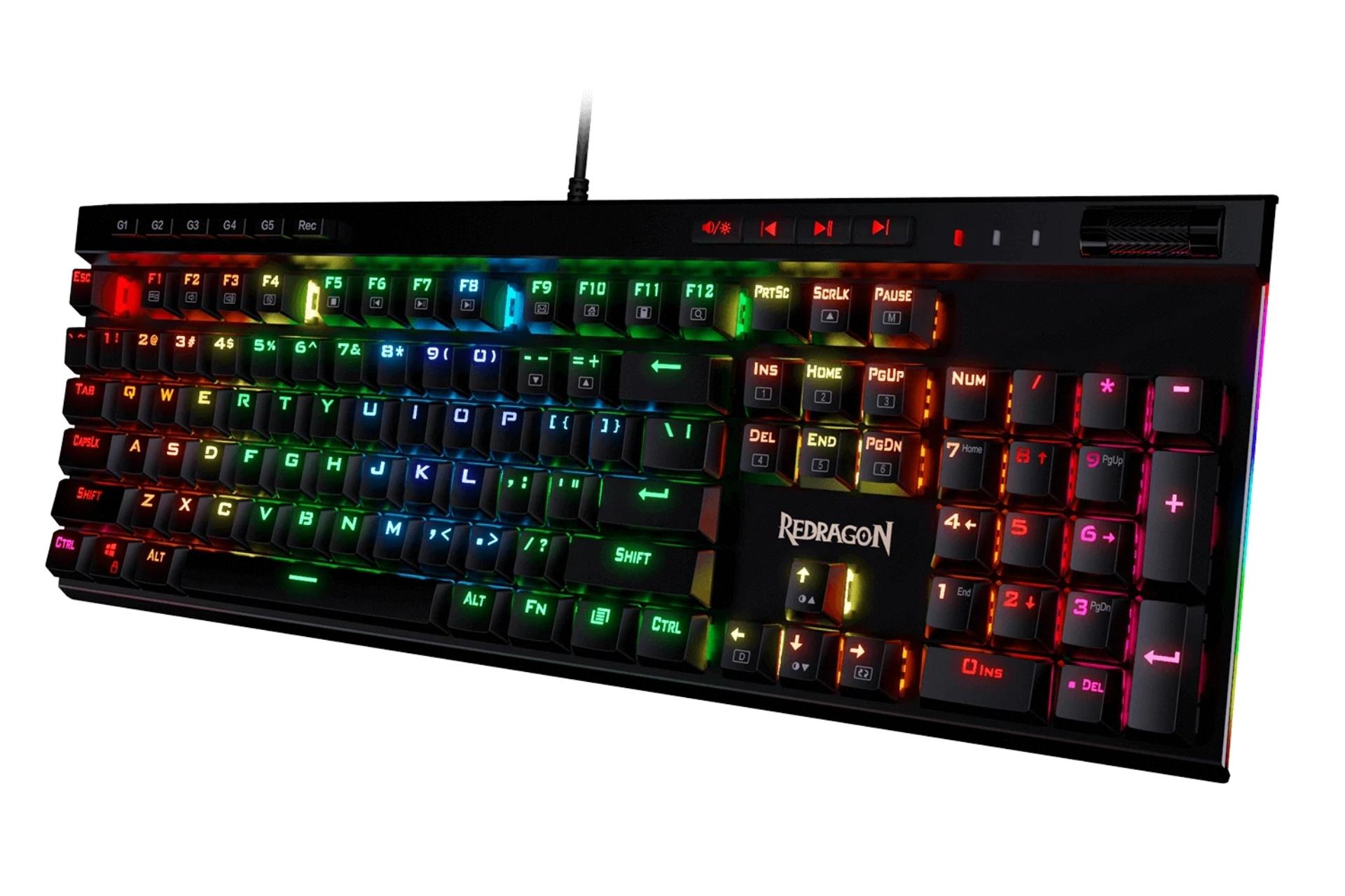 نمای سمت راست کیبورد گیمینگ Redragon K580 Vata