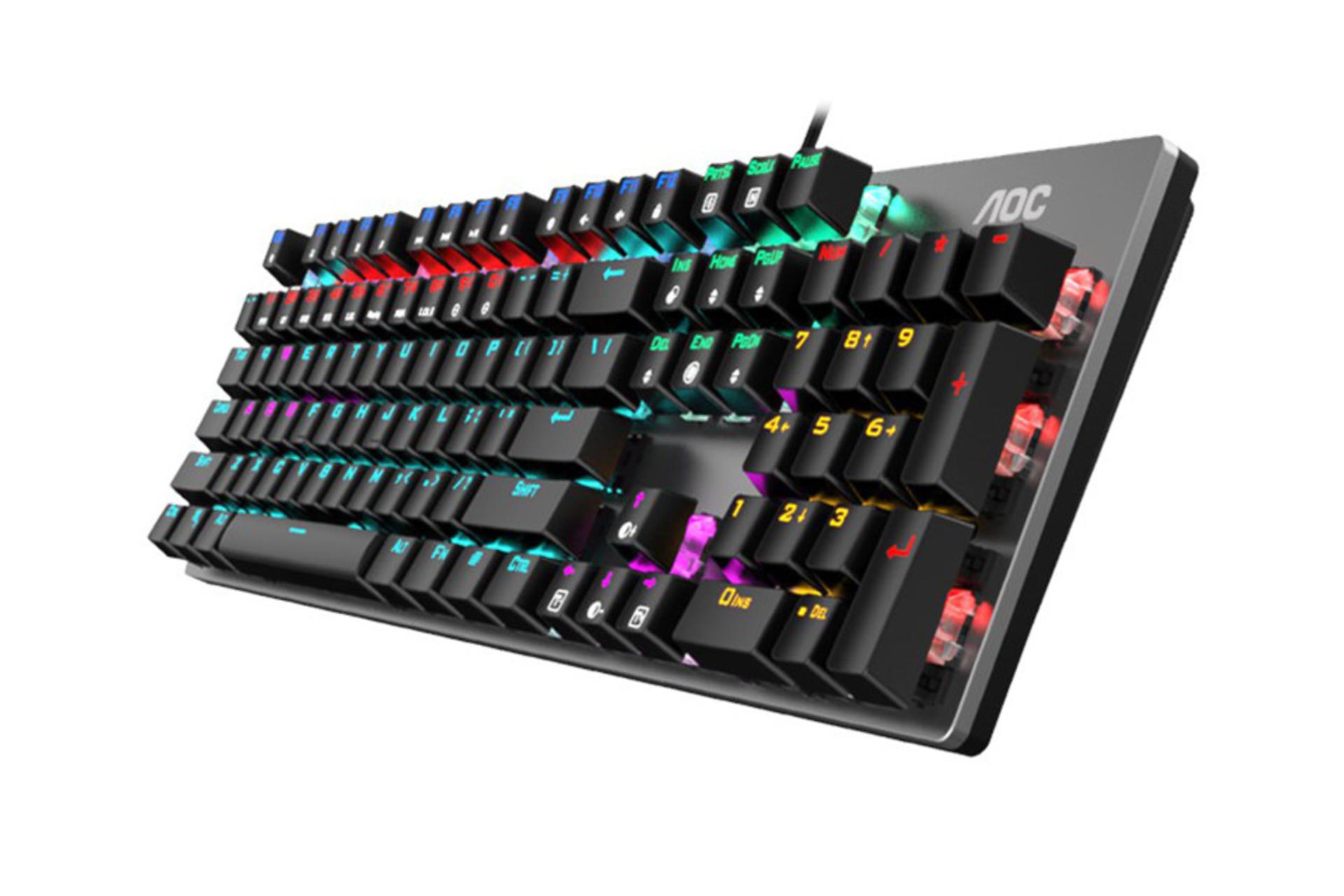 نمای سمت راست کیبورد گیمینگ ای او سی GK410