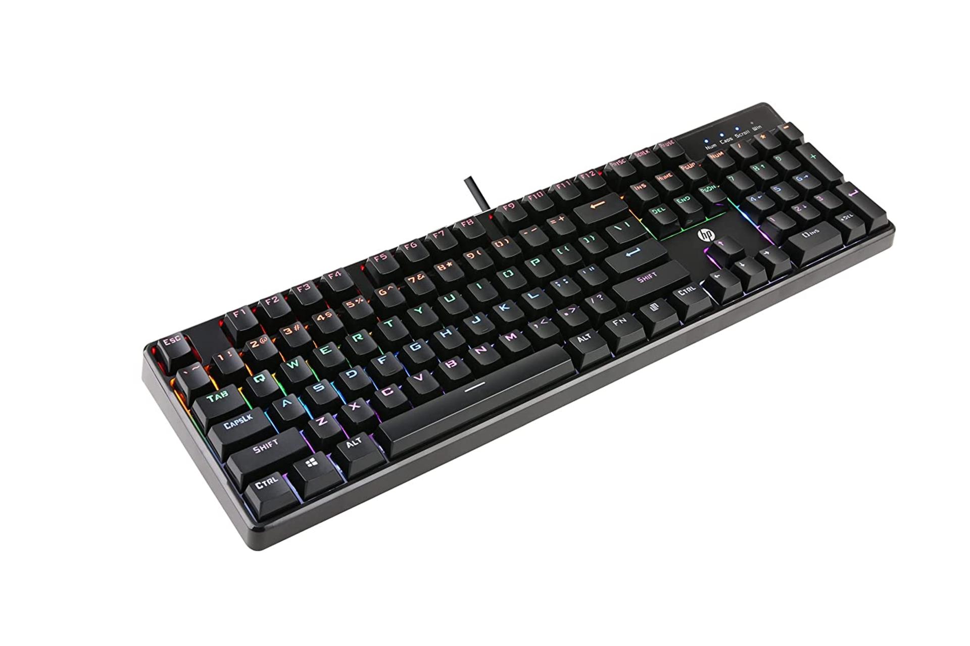 نمای سمت چپ کیبورد گیمینگ HP GK320