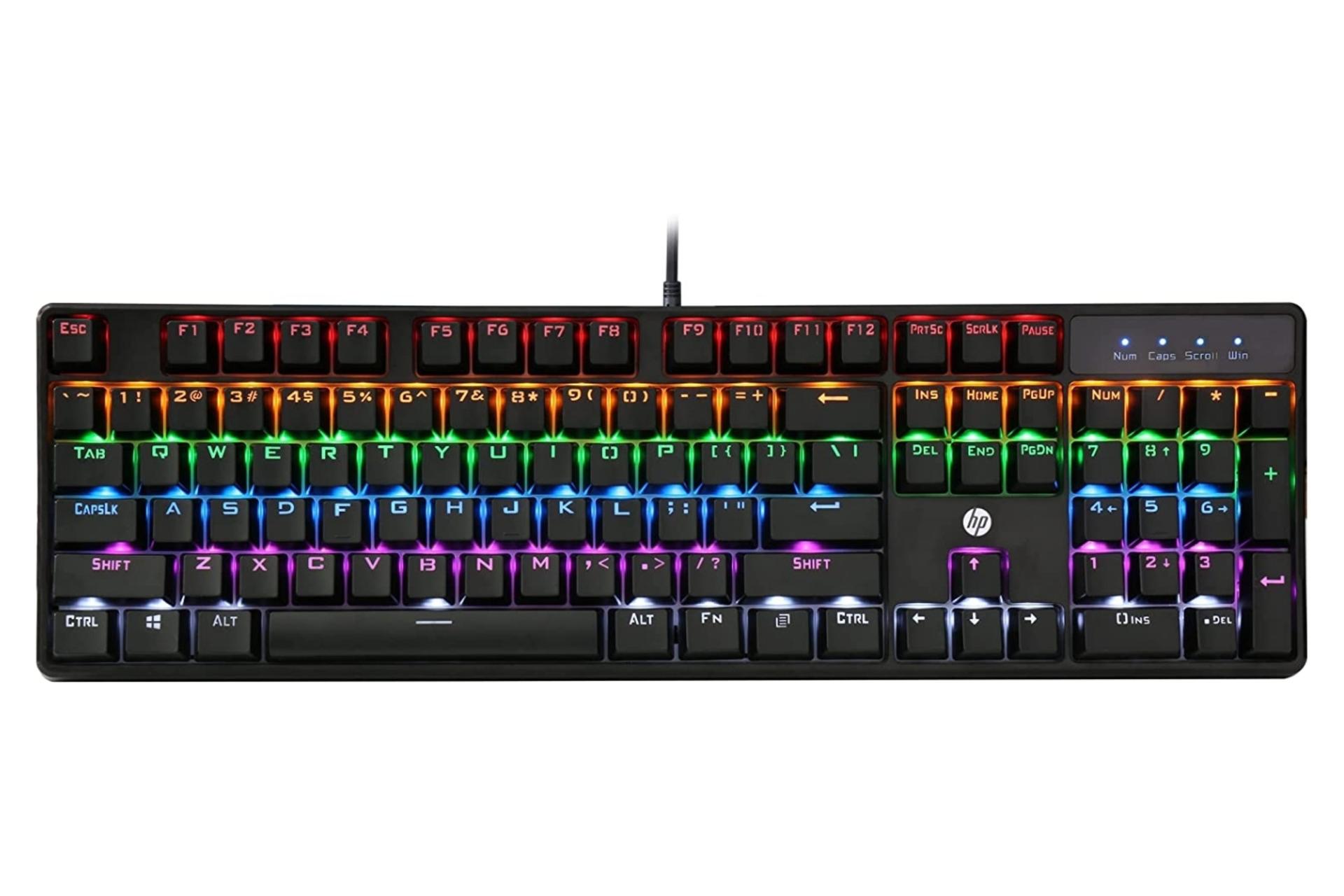 نمای جلو کیبورد گیمینگ HP GK320