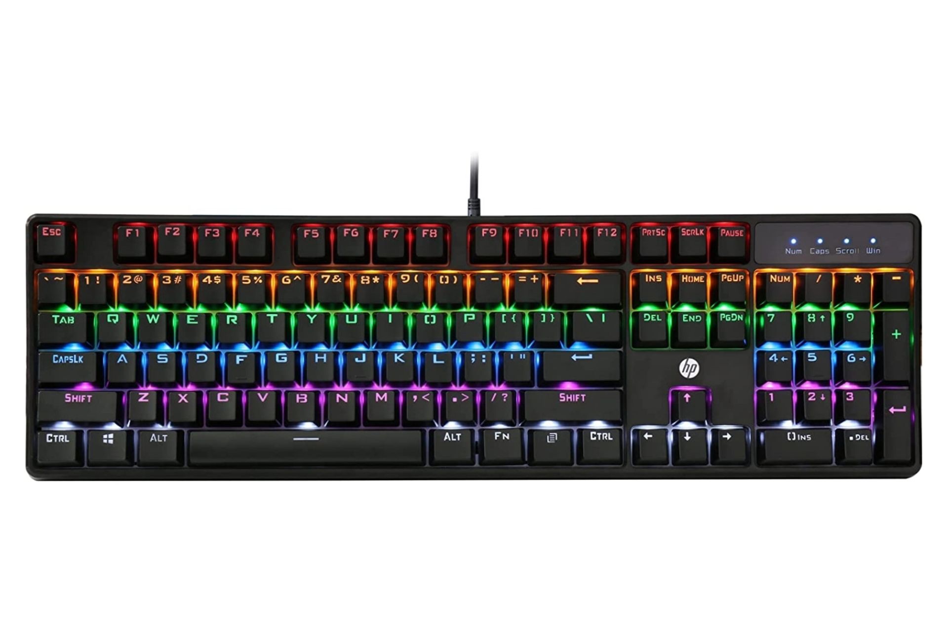 نمای جلو کیبورد گیمینگ HP GK320