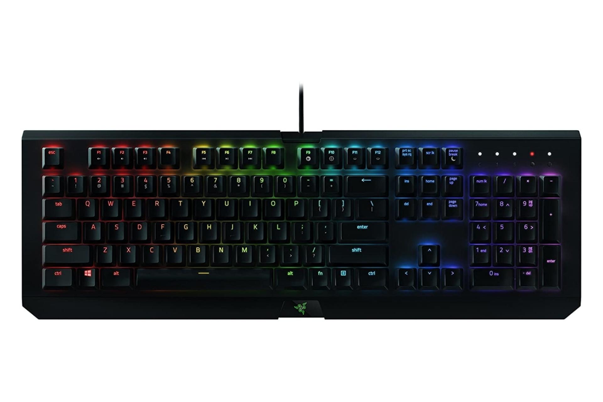 نما جلویی کیبورد ریزر BlackWidow X Chroma مشکی