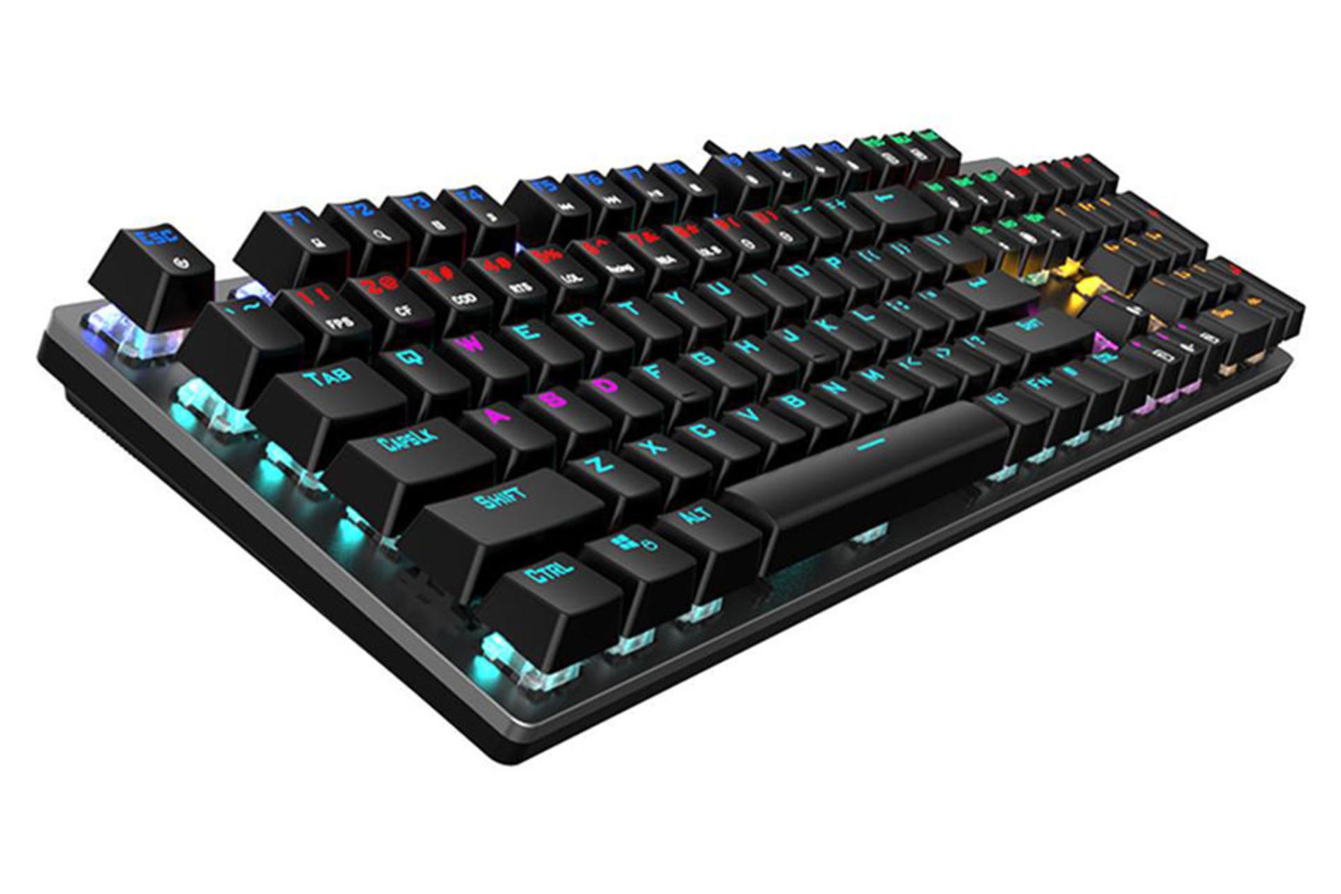 نمای سمت چپ کیبورد گیمینگ ای او سی GK410