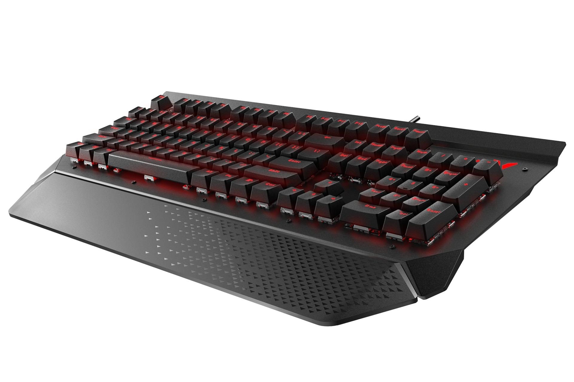 نمای مایل کیبورد گیمینگ Rapoo V780S