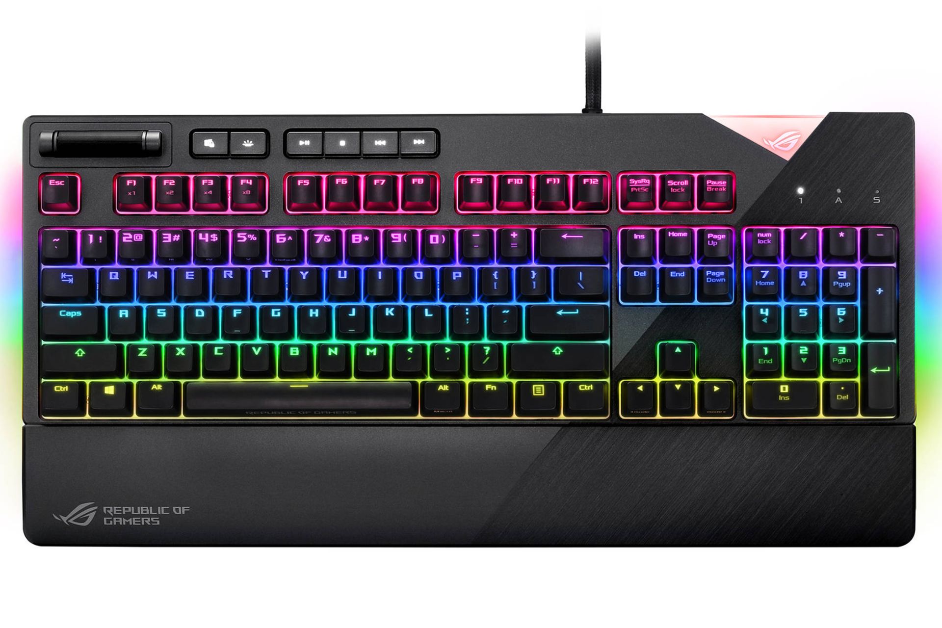 نمای جلو کیبورد گیمینک ASUS ROG Strix Flare