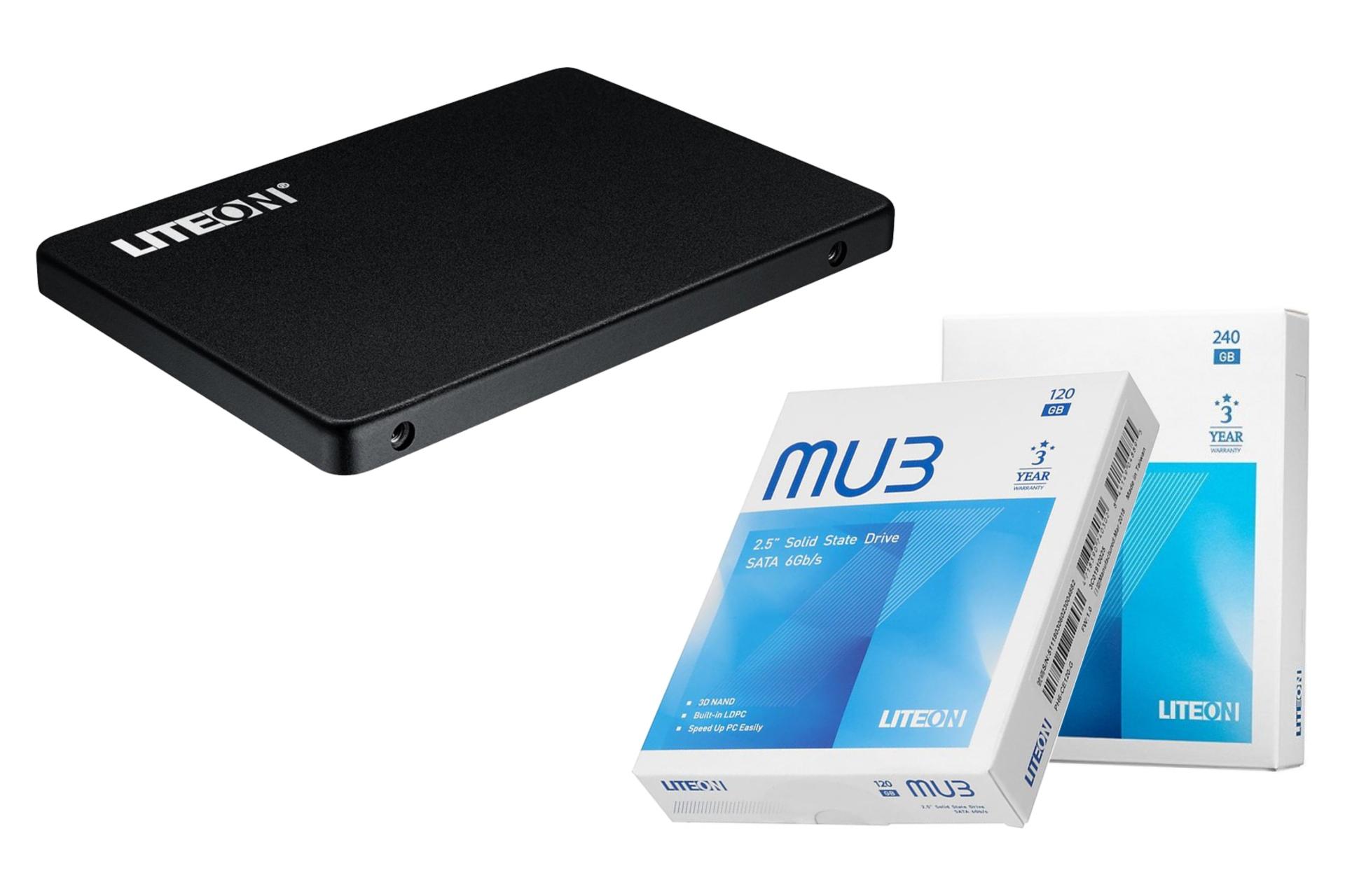 جعبه SSD لایت آن LiteOn MU3 SATA 2.5 Inch 120GB ظرفیت 120 گیگابایت