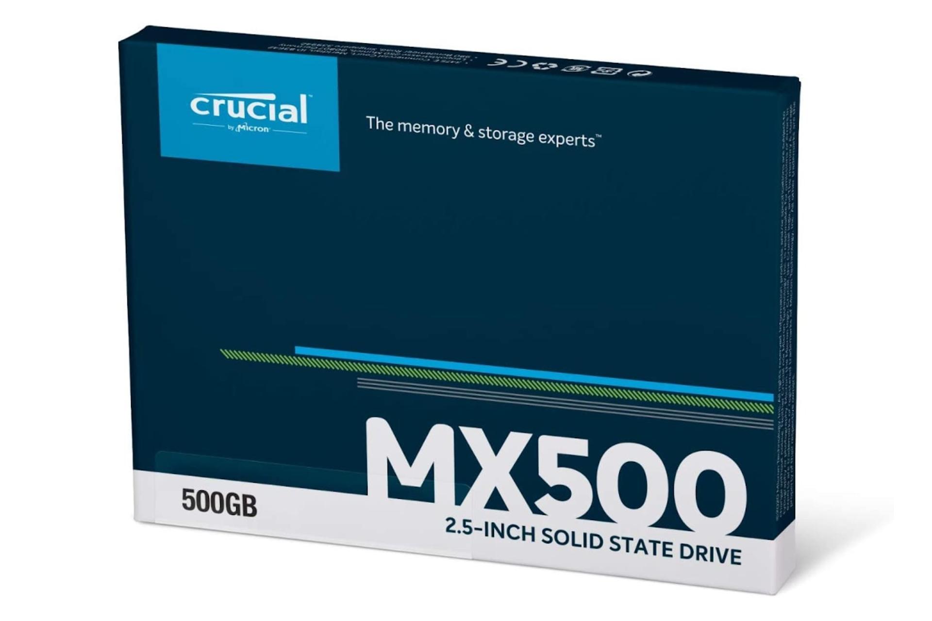 جعبه SSD کروشیال Crucial MX500 SATA 2.5 Inch 500GB ظرفیت 500 گیگابایت