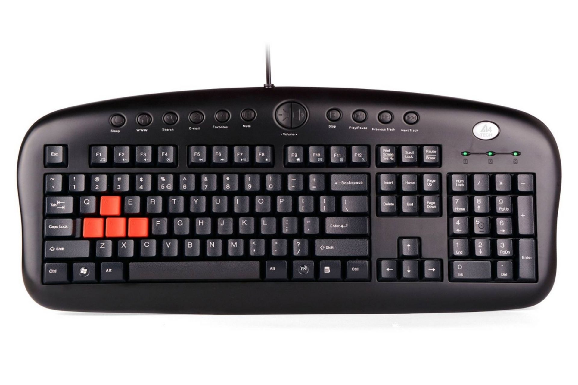نمای جلو کیبورد A4tech KB-28G