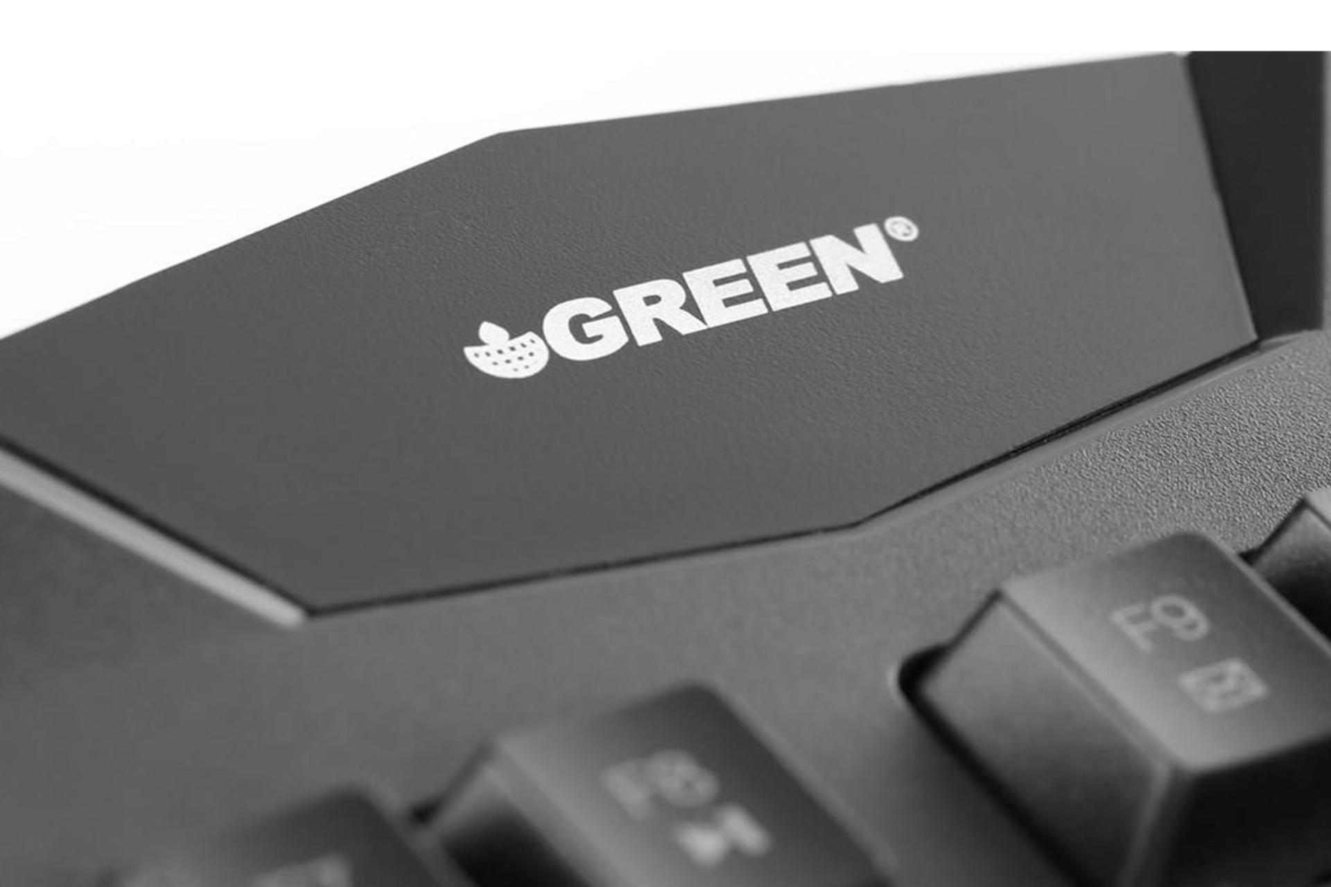 کیبورد گرین GK403 از نمای نزدیک و نمایش لوگو