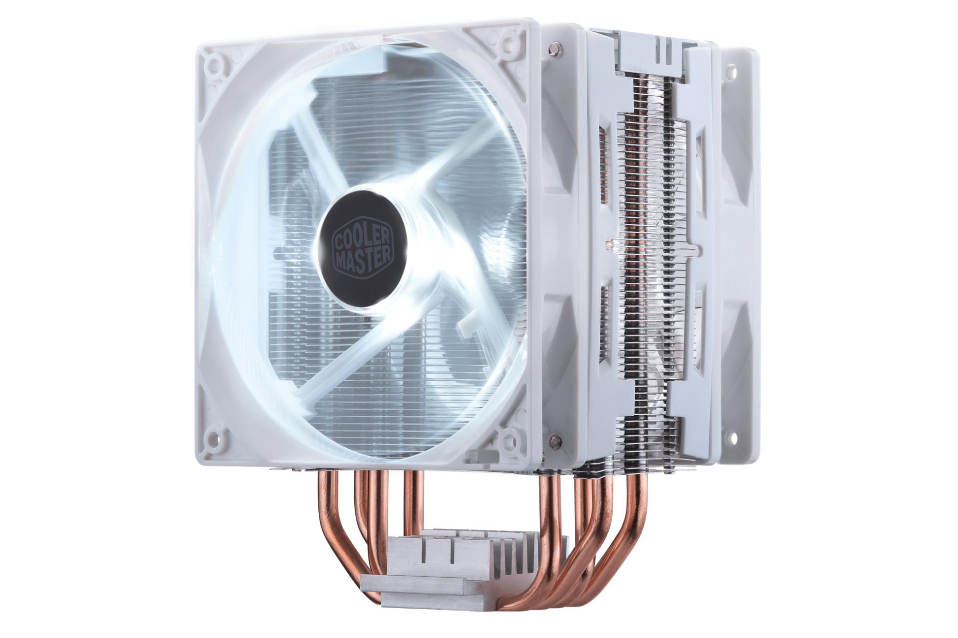 نمای راست خنک کننده پردازنده کولر مستر HYPER 212 LED TURBO WHITE EDITION با نورپردازی