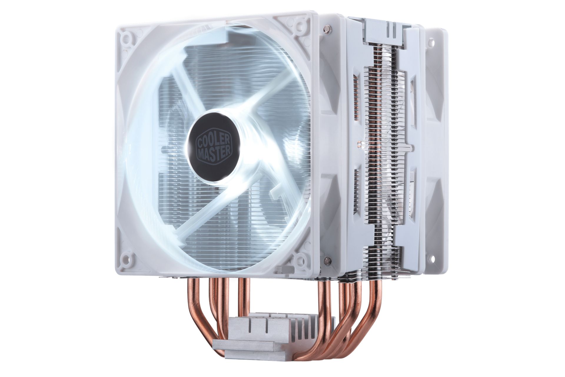 نمای راست خنک کننده پردازنده کولر مستر HYPER 212 LED TURBO WHITE EDITION با نورپردازی