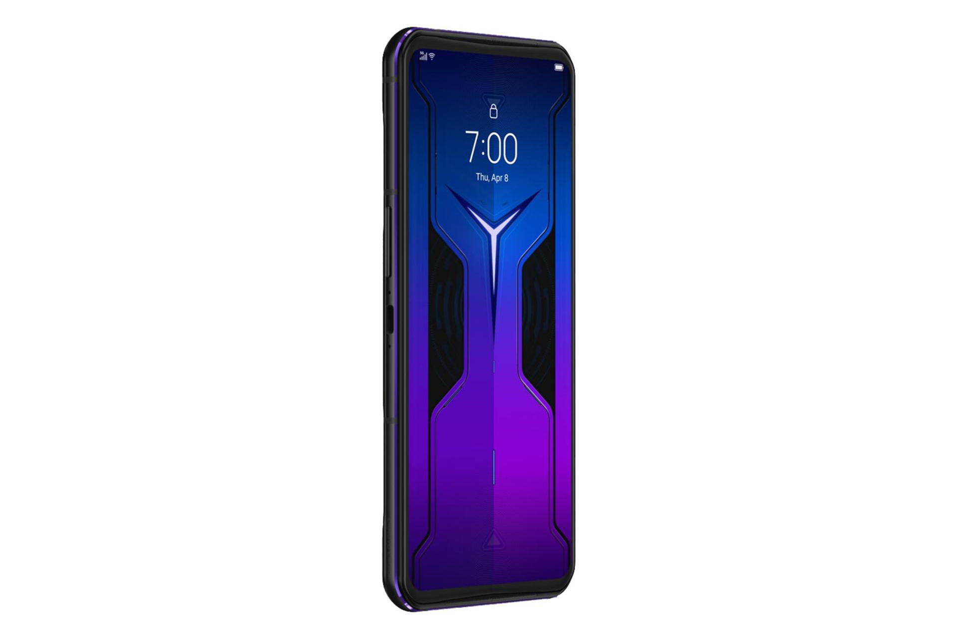 نمای جلو موبایل لیژن 2 پرو لنوو رنگ مشکی