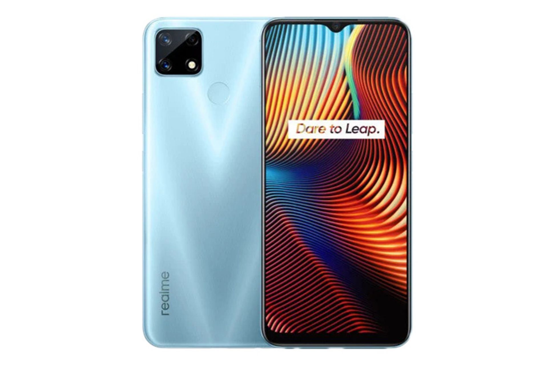 نمای پشت و جلو گوشی ریلمی 7i گلوبال رنگ آبی