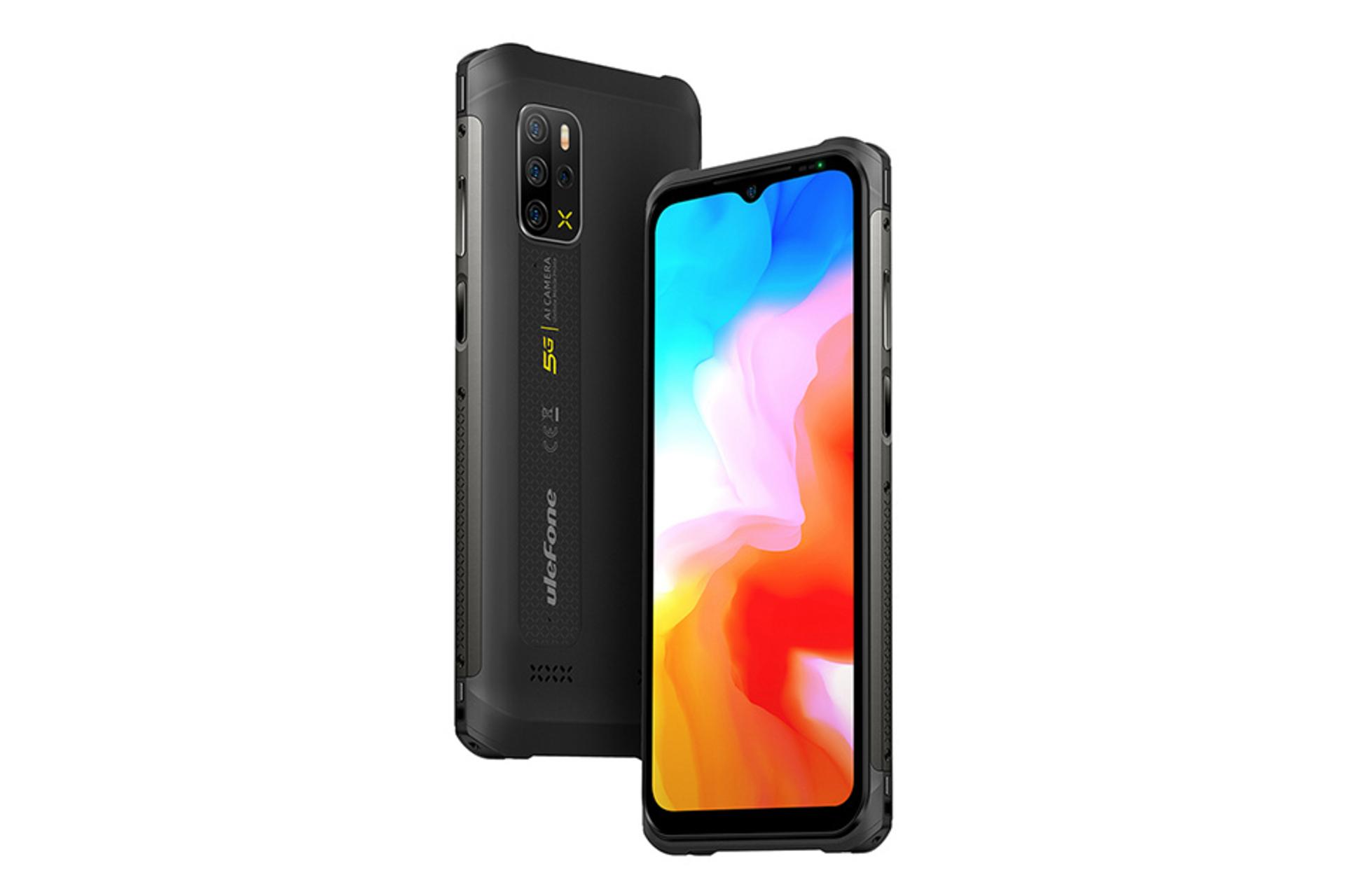 نمای جانبی گوشی موبایل یولفون Ulefone Armor 12 5G مشکی
