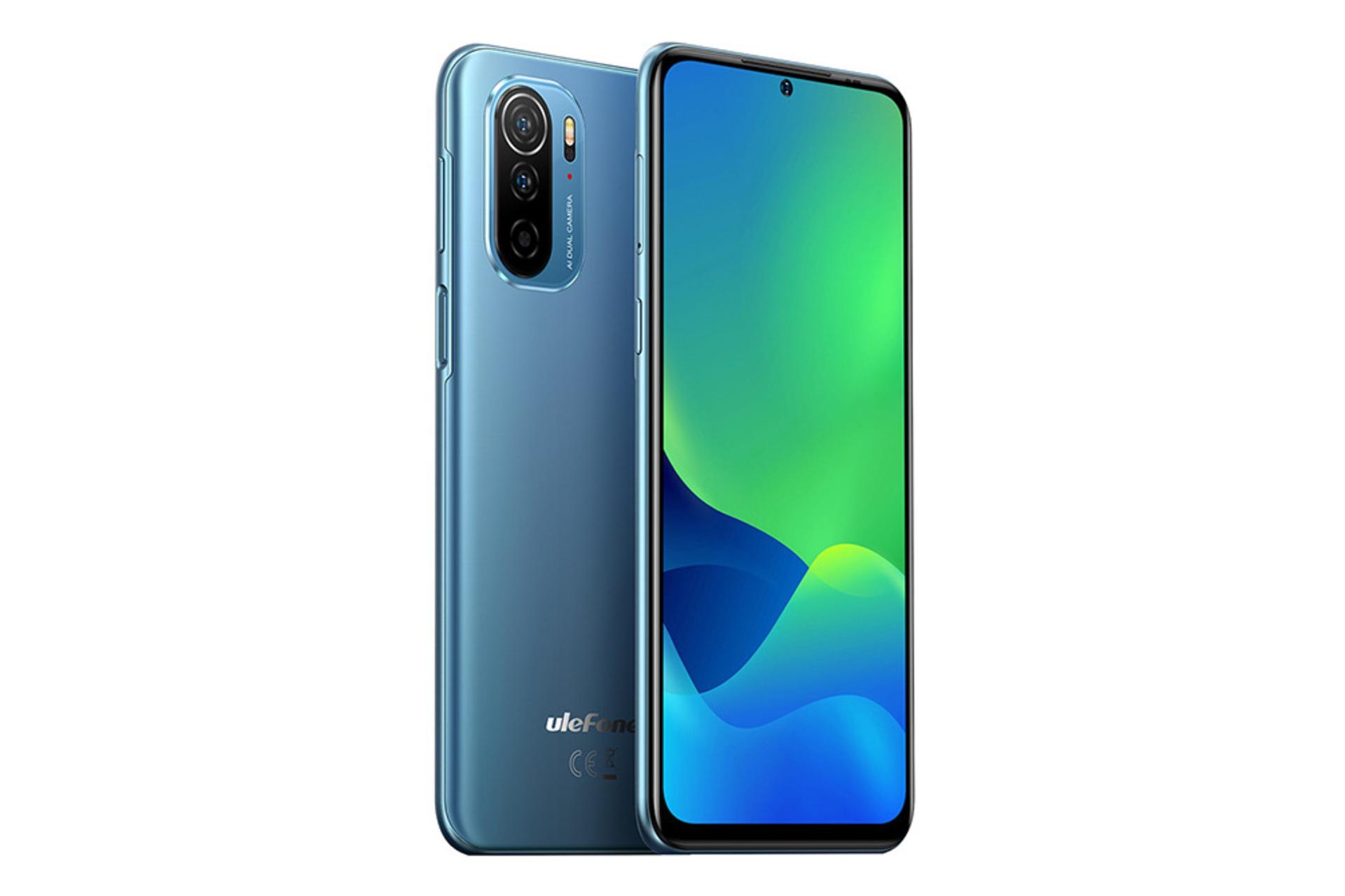نمای جانبی گوشی موبایل یولفون Ulefone Note 13P آبی
