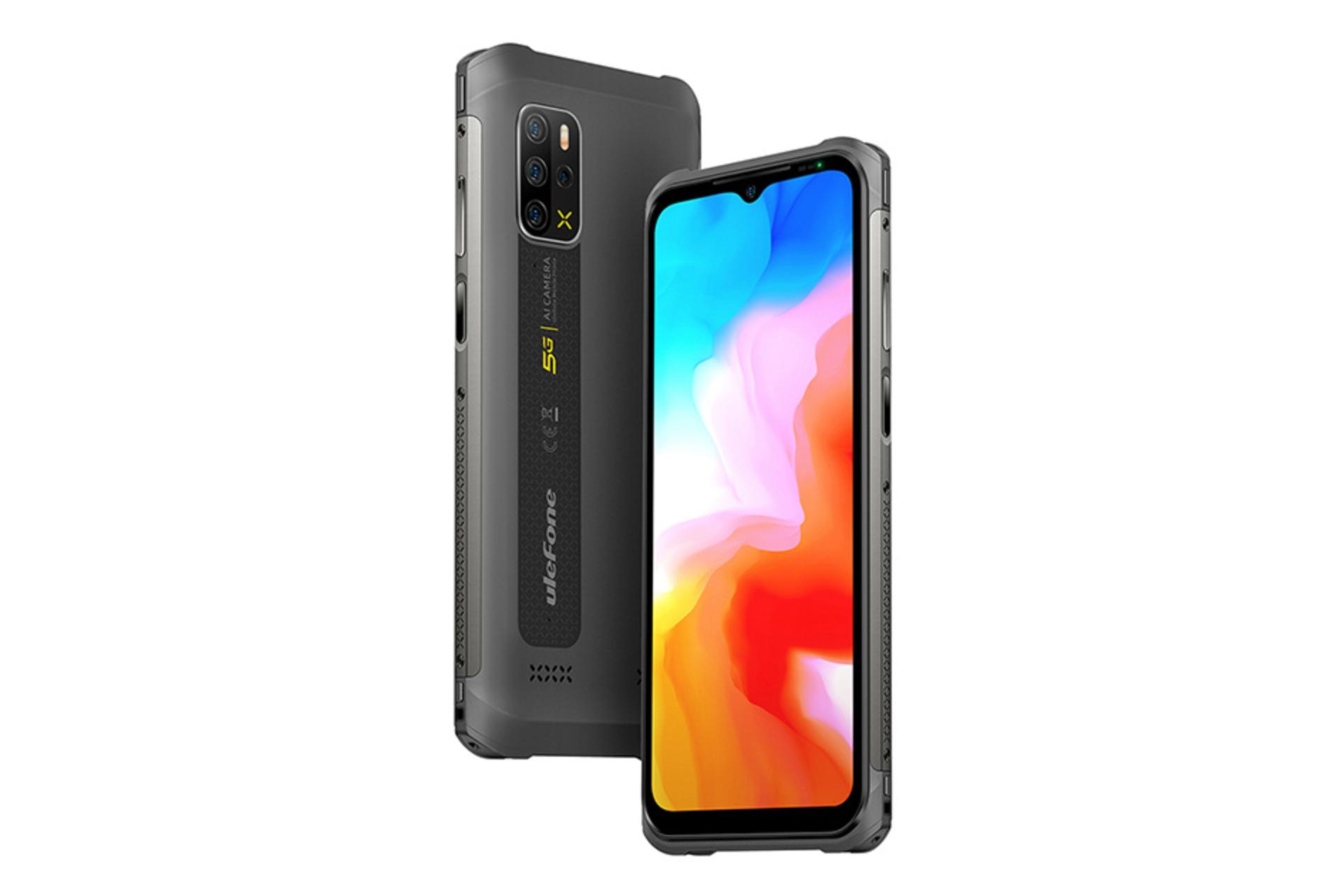 نمای جانبی گوشی موبایل یولفون Ulefone Armor 12 5G خاکستری