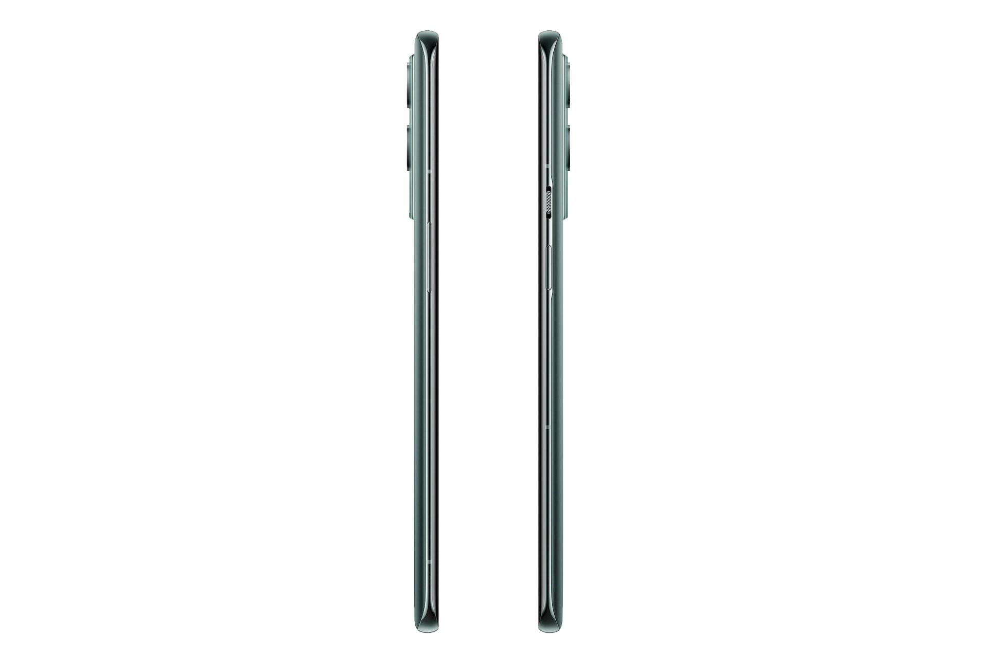 نمای فریم های چپ و راست وان پلاس ۹ پرو با رنگ سبز