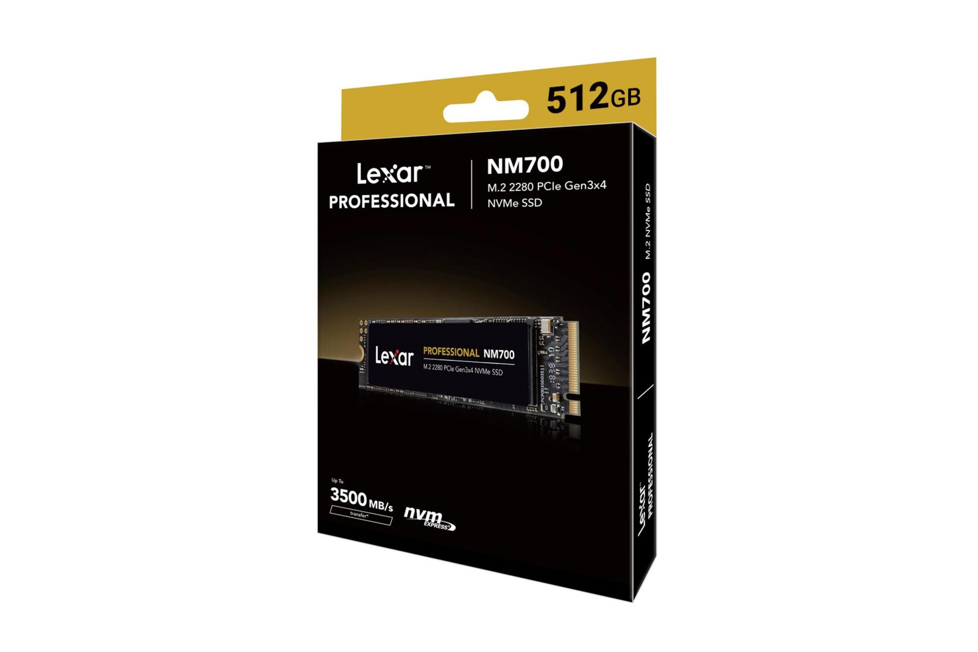 نمای جعبه SSD لکسار Lexar NM700 NVMe M.2
