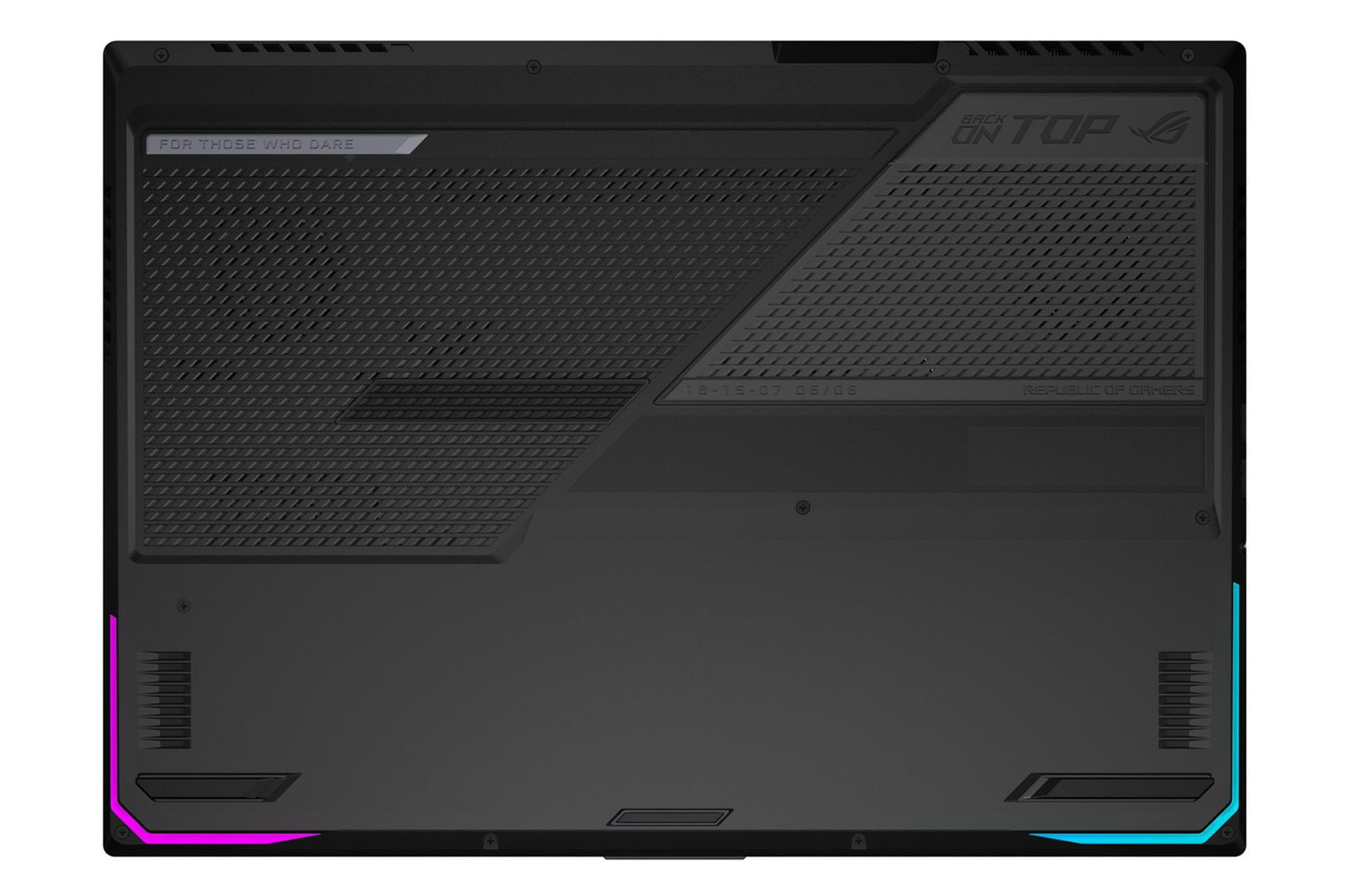 نمای پشت لپ تاپ ایسوس راگ استریکس اسکار 15 G533QS