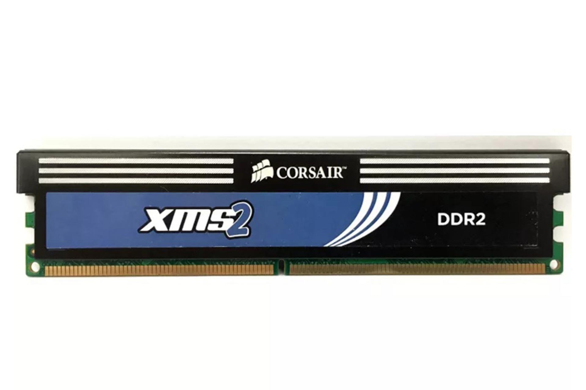 نمای جلوی رم کورسیر XMS2 ظرفیت 2 گیگابایت از نوع DDR2-1066