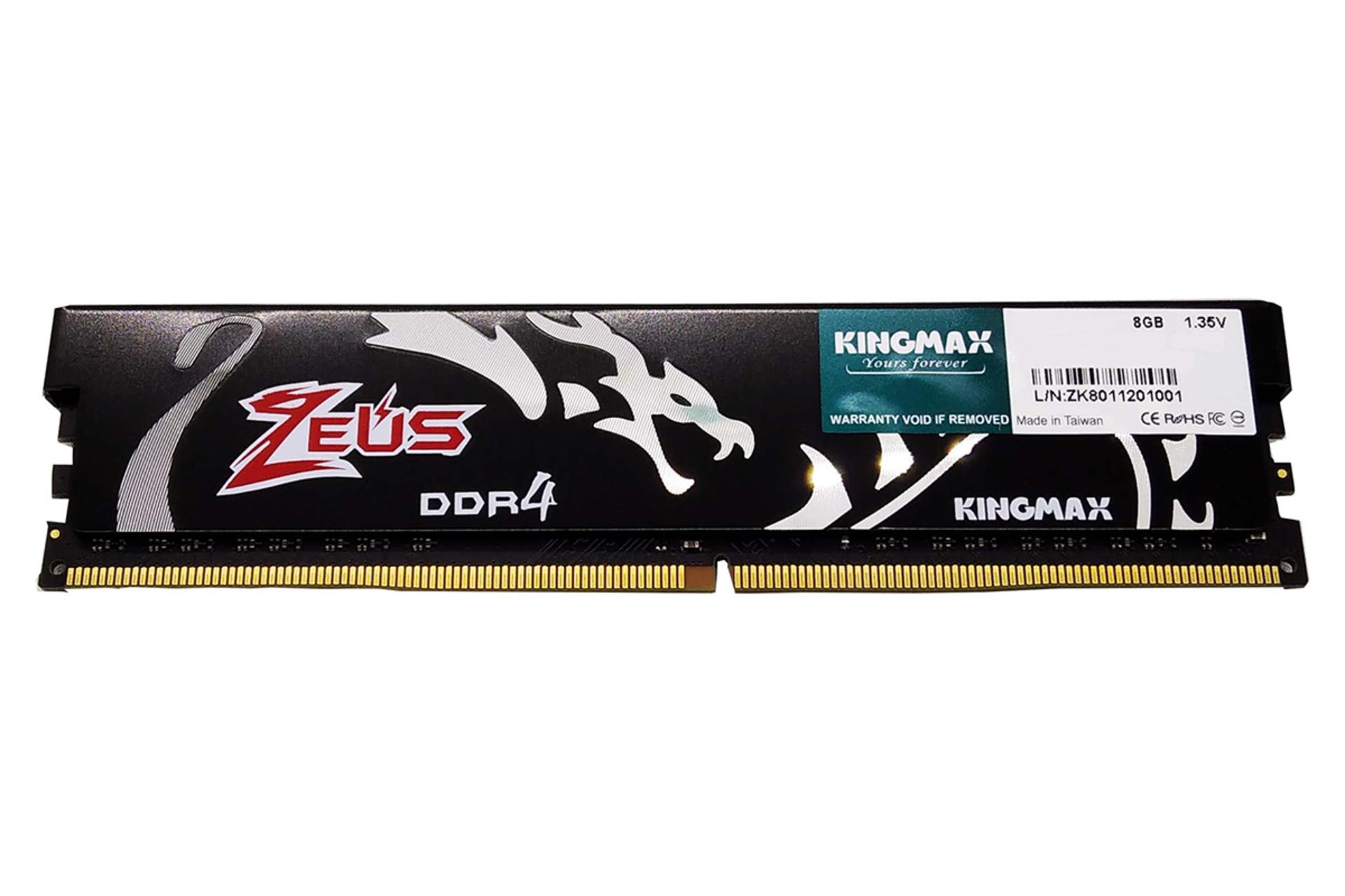 نمای رم کینگ مکس Zeus Dragon ظرفیت 8 گیگابایت از نوع DDR4-3200 