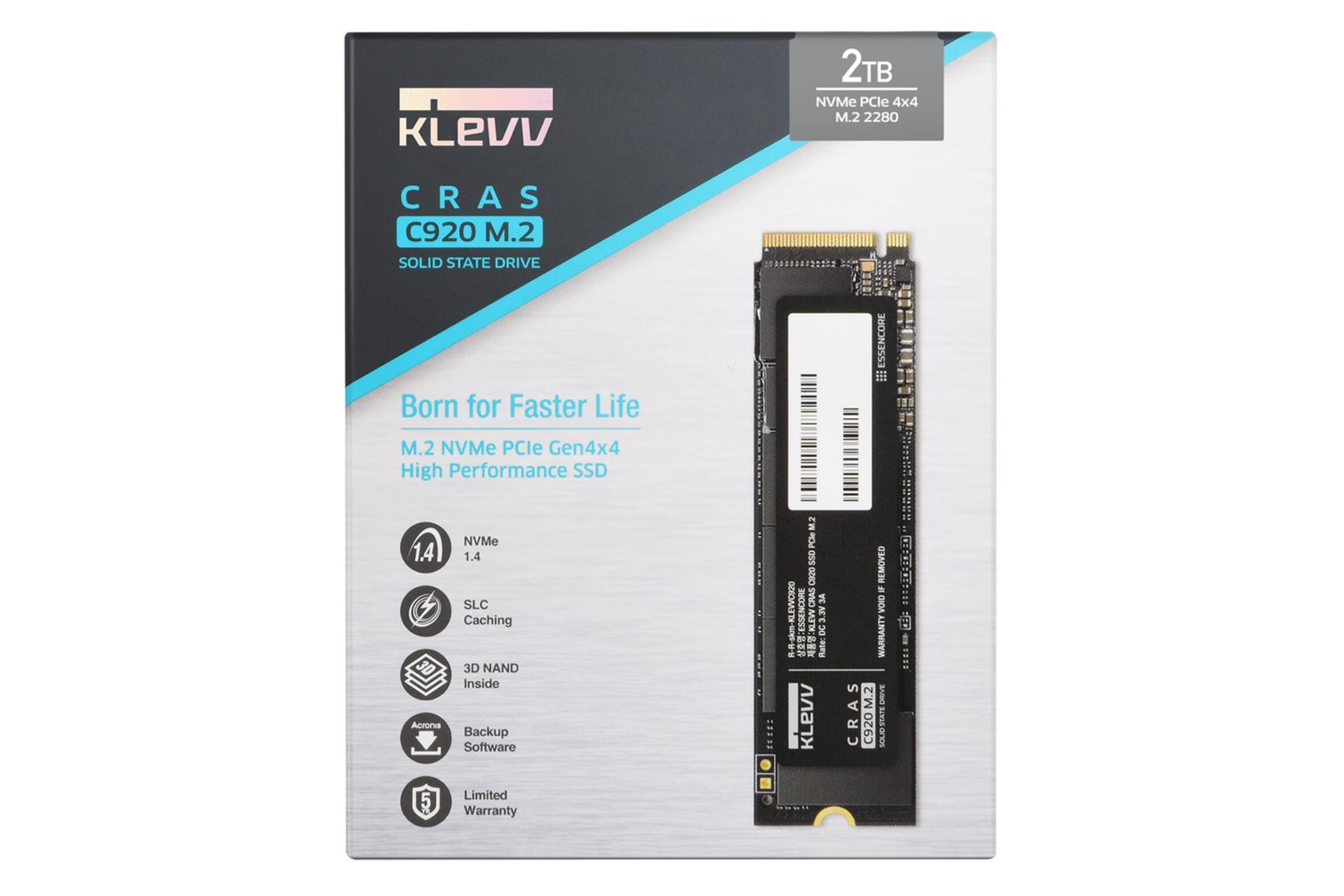 جعبه SSD کلو CRAS C920 NVMe M.2 ظرفیت 2 ترابایت