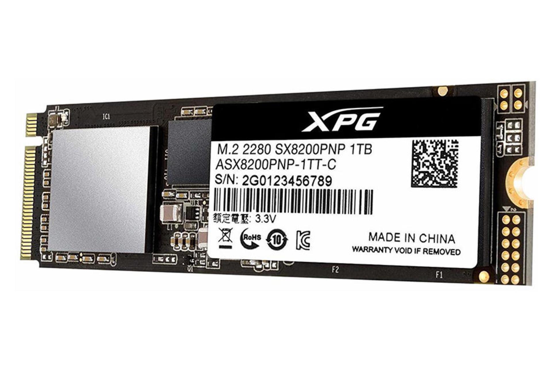 ای دیتا XPG SX8200 Pro PCIe M.2 ظرفیت 1 ترابایت /  ADATA XPG SX8200 Pro PCIe M.2 1TB