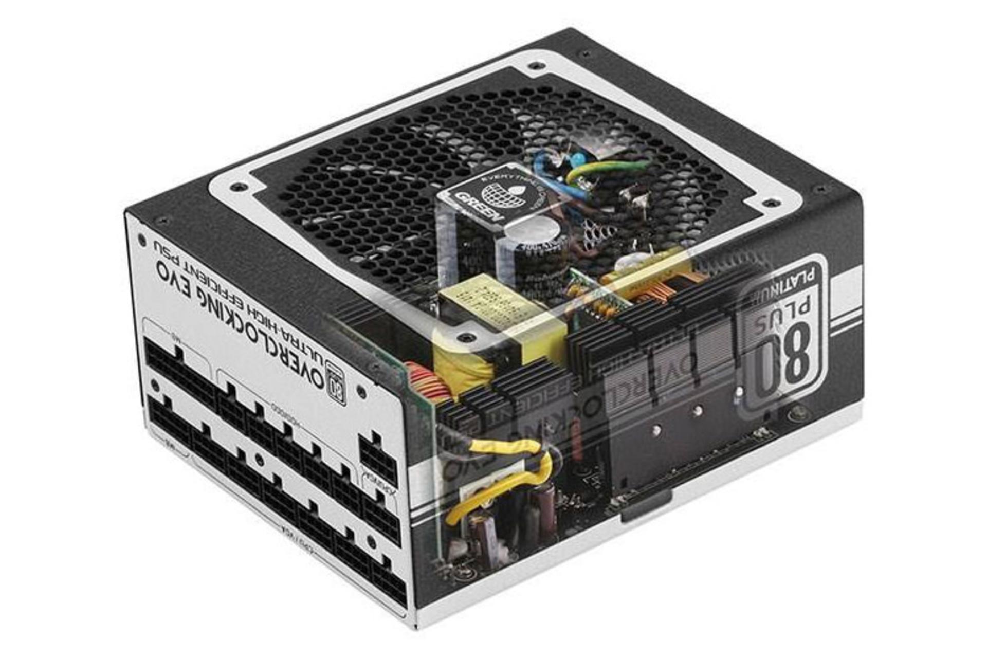 نمای بریده پاور کامپیوتر گرین GP850B-OC Plus با توان 850 وات