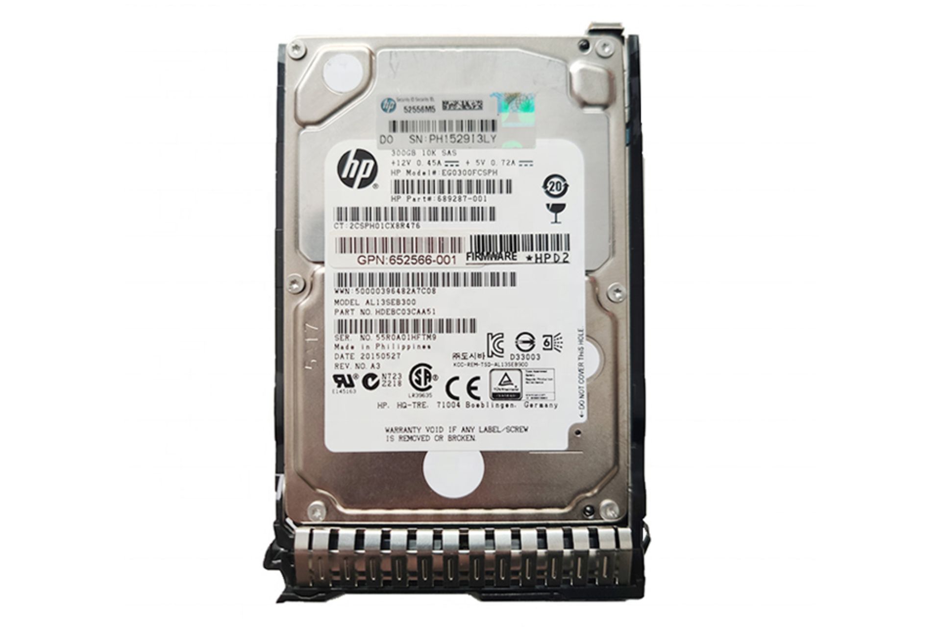 نمای پشت هارد دیسک اچ پی 870759-B21 ظرفیت 900 گیگابایت