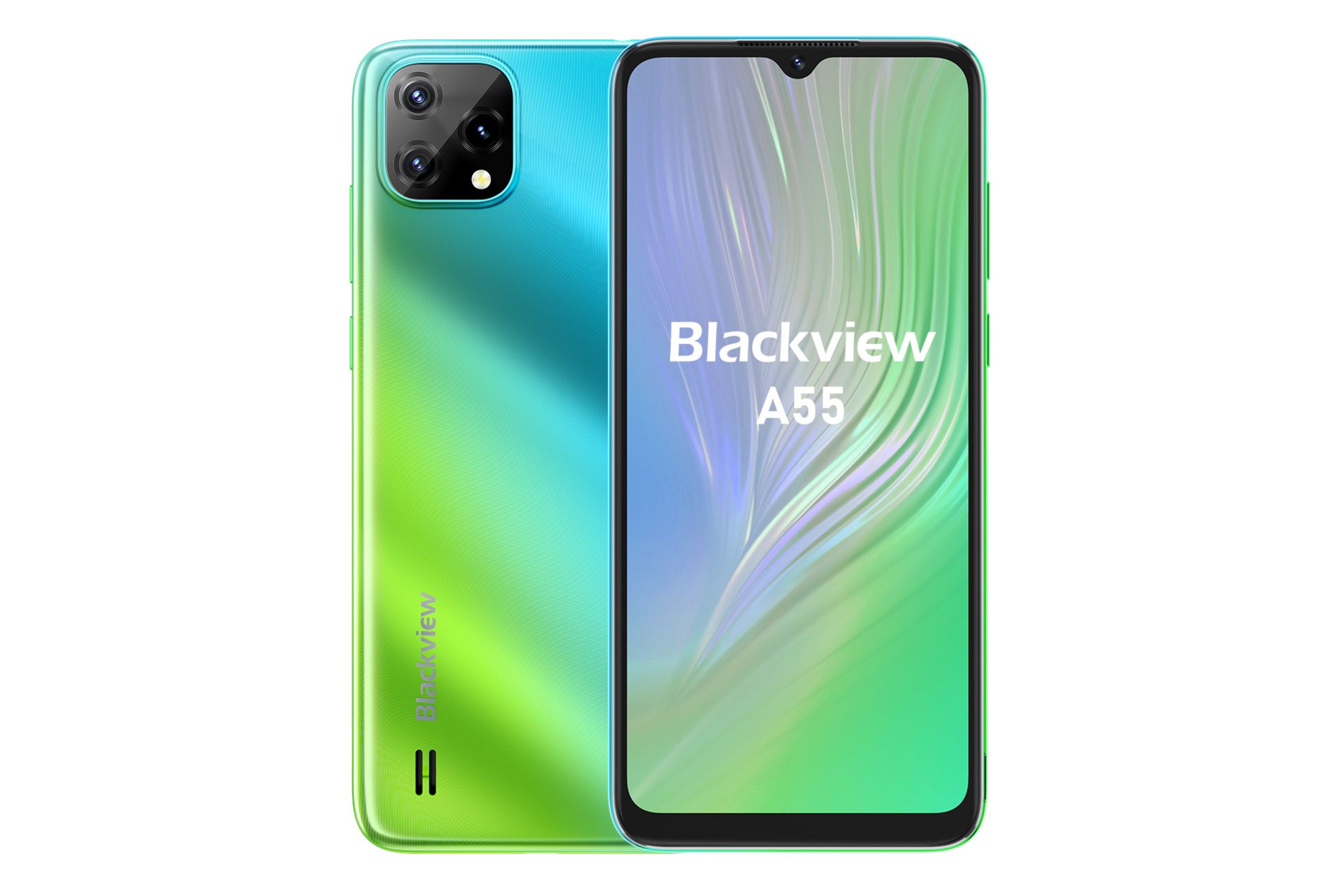 گوشی موبایل بلک ویو Blackview A55 گرادیانی سبز و آبی