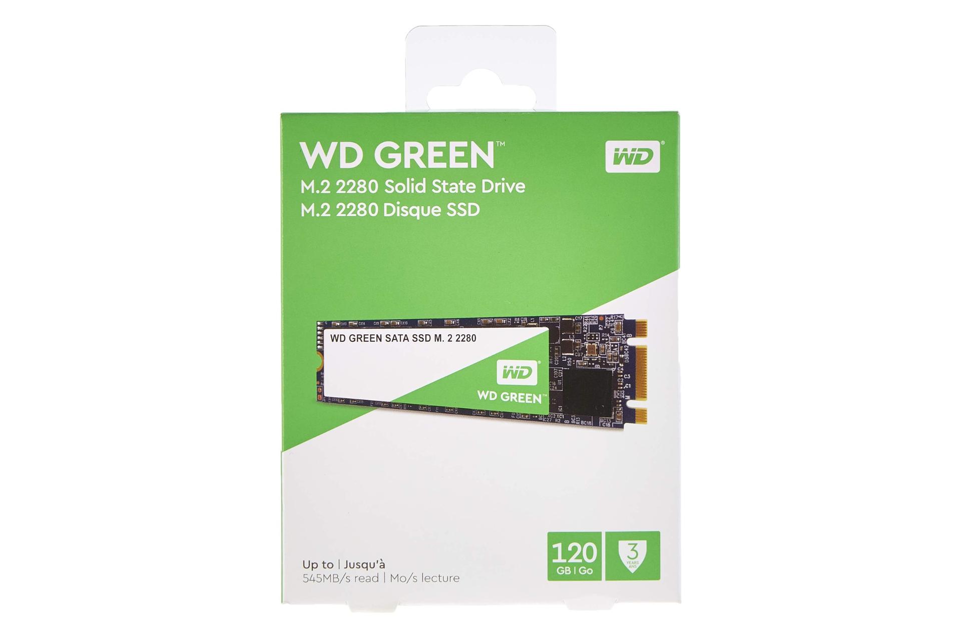 جعبه SSD وسترن دیجیتال Western Digital Green WDS120G1G0B SATA M.2 120GB ظرفیت 120 گیگابایت