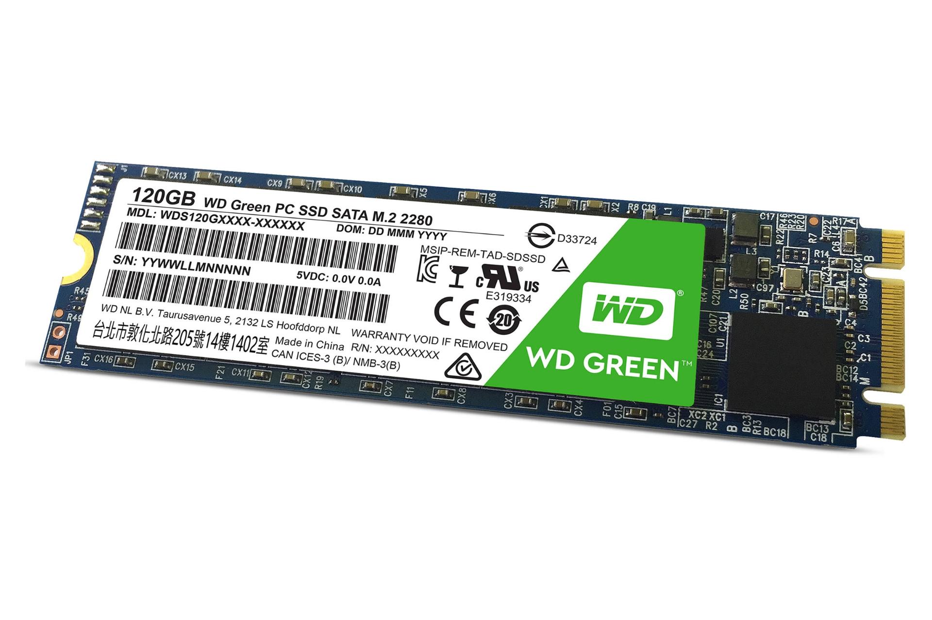 SSD وسترن دیجیتال Western Digital Green WDS120G1G0B SATA M.2 120GB ظرفیت 120 گیگابایت