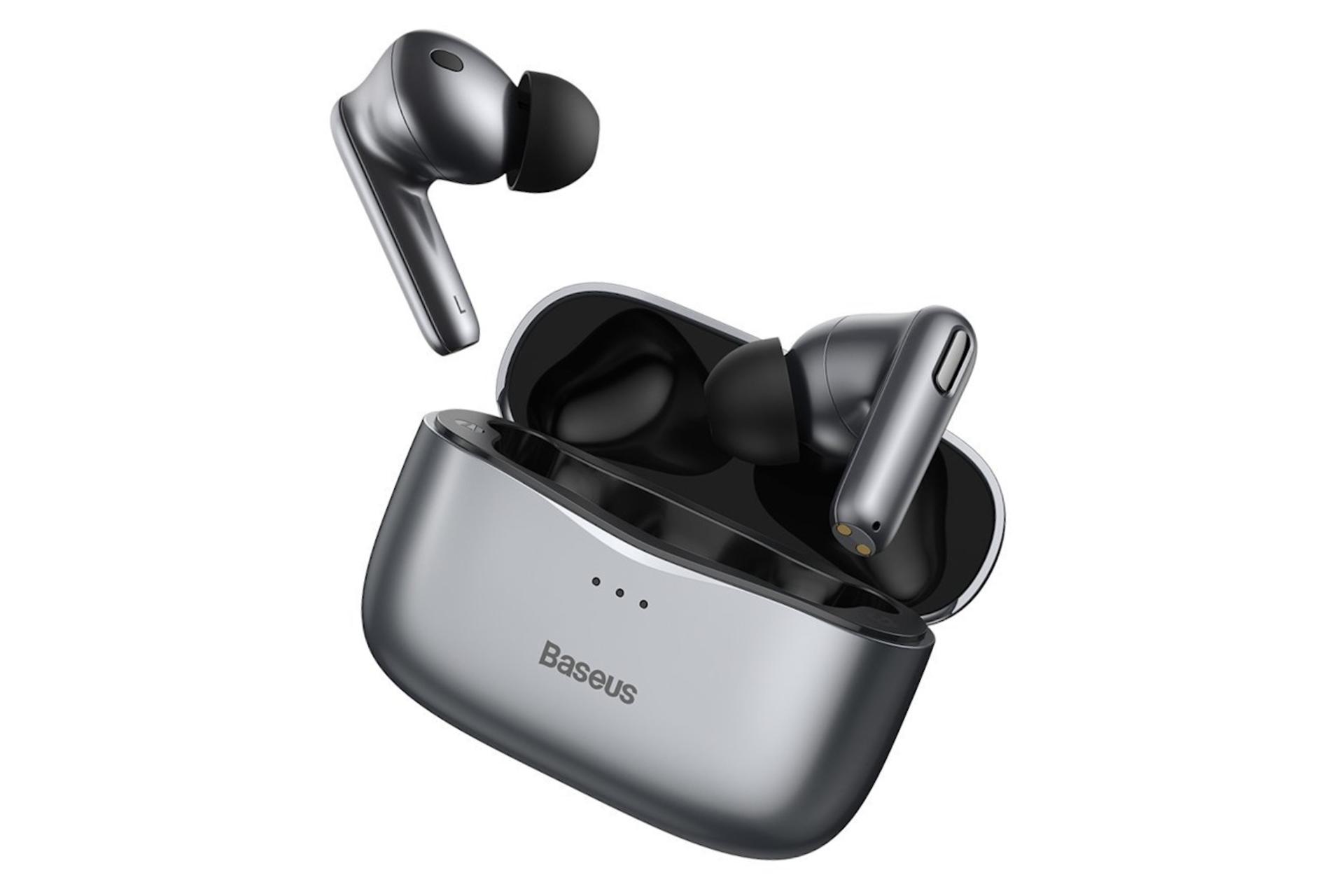 ایرباد تو گوشی بی سیم باسئوس Baseus SIMU S2 ANC خاکستری