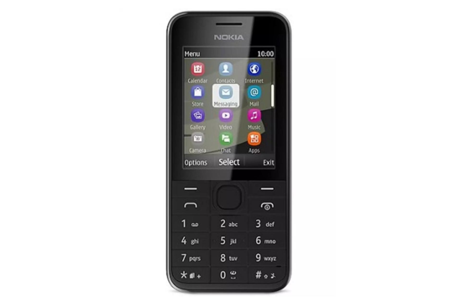 نمای روبرو موبایل نوکیا 208