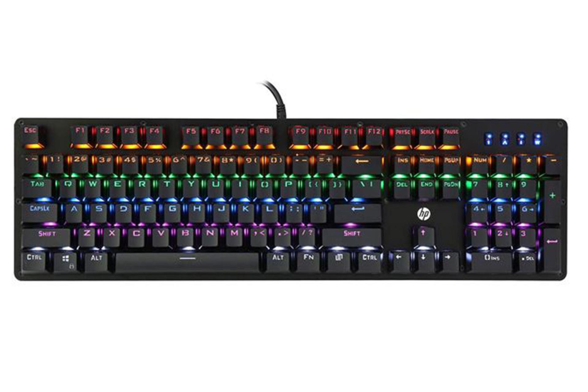 نمای روبرو کیبورد اچ پی GK100F