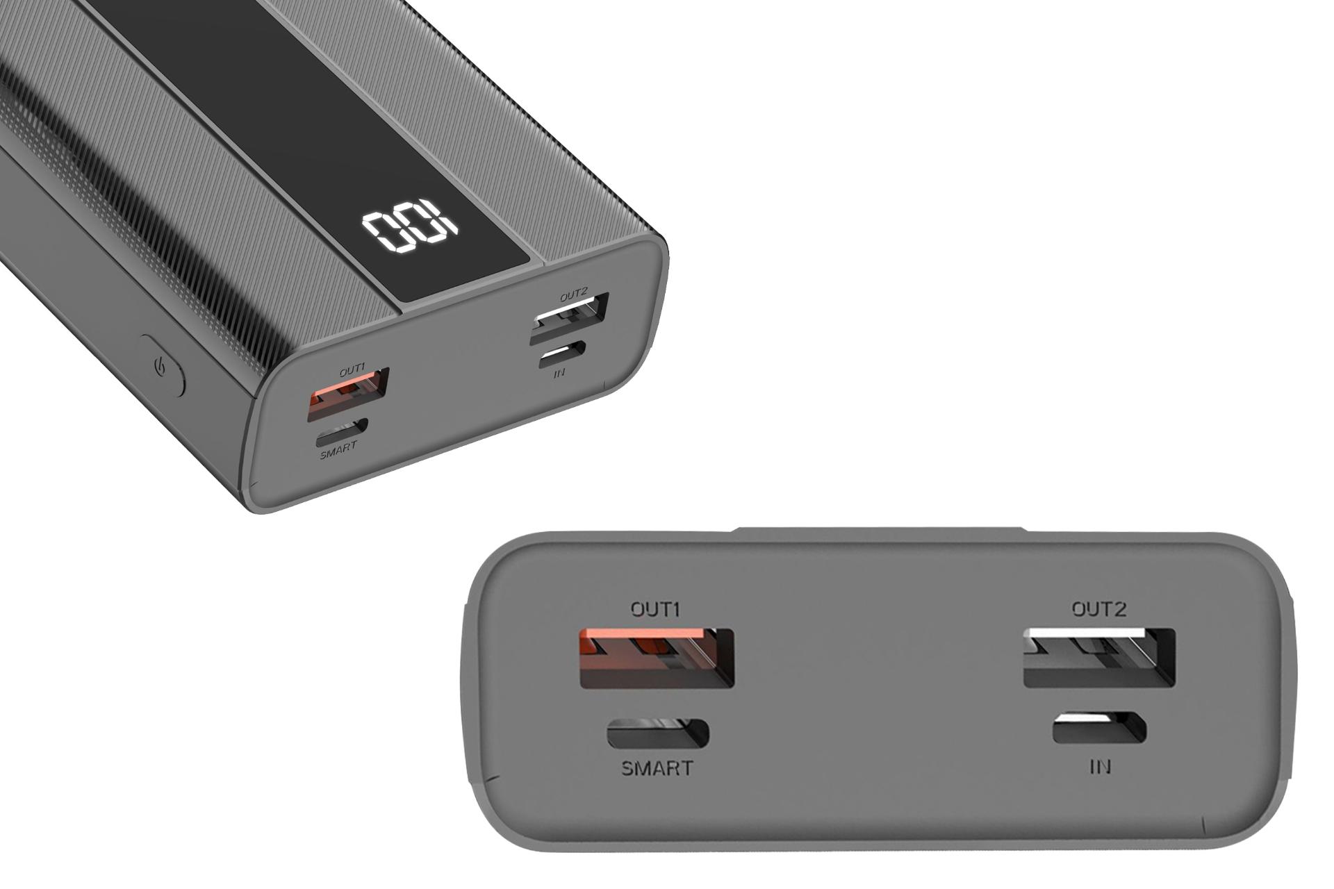 درگاه پاور بانک ژیپین PX703 با ظرفیت 20000 میلی‌آمپر ساعت Xipin PX703 20000mAh مشکی