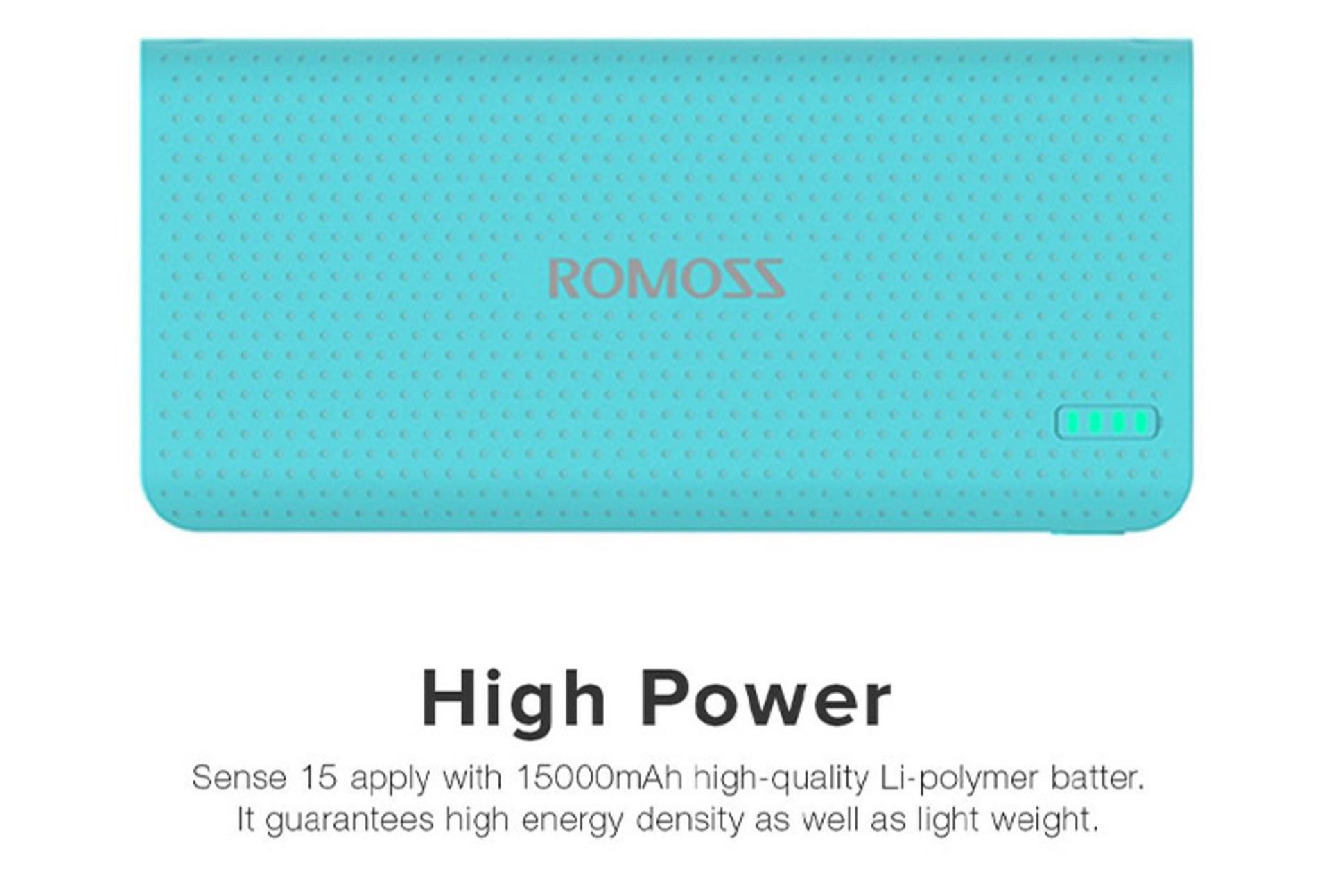 روموس Sense 15 PH15 با ظرفیت 15000 میلی‌آمپر ساعت / Romoss Sense 15 PH15 15000mAh