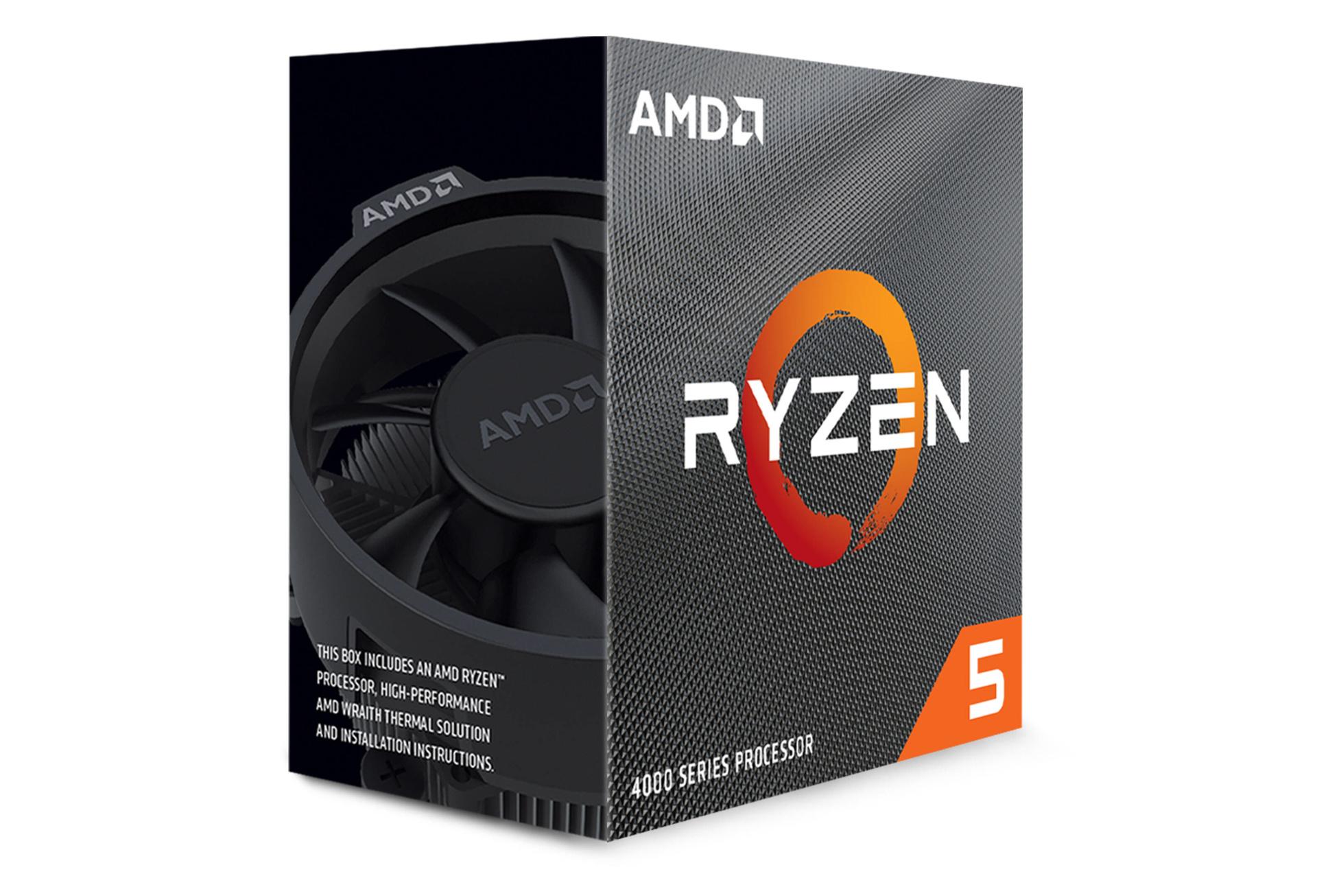 نمای چپ جعبه پردازنده ای ام دی رایزن AMD Ryzen 5 4500