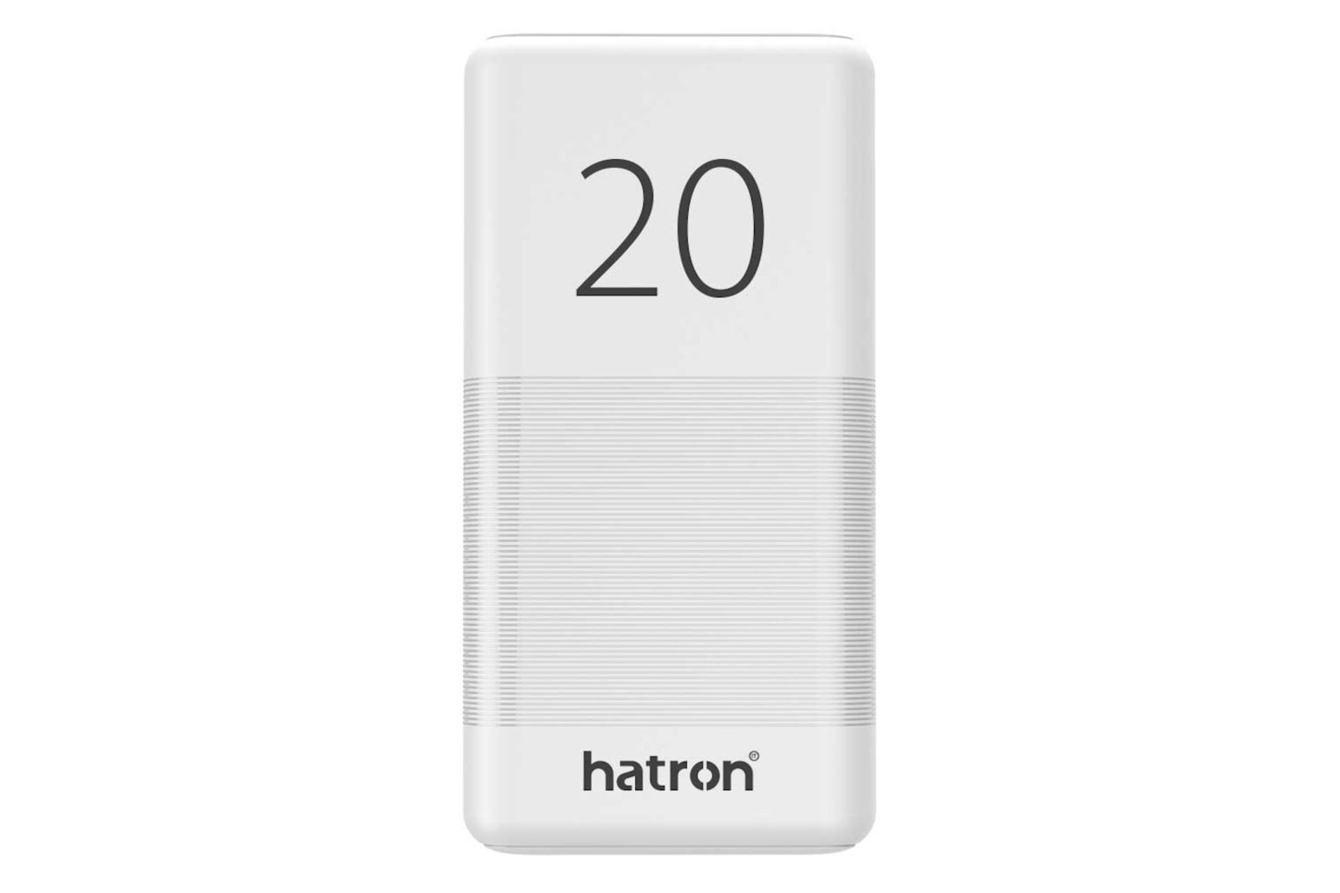 پاور بانک هترون HPB2081 با ظرفیت 20000 میلی‌آمپر ساعت Hatron HPB2081 20000mAh سفید