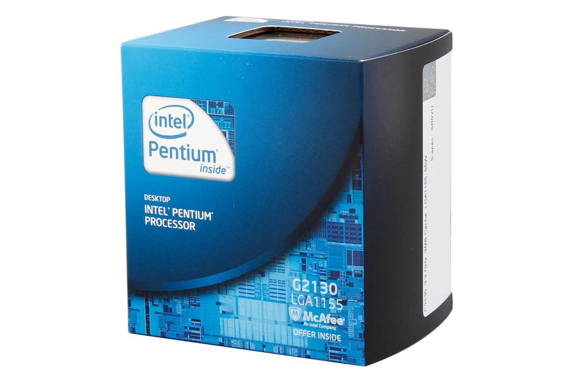 نمای جلو جعبه اینتل پنتیوم G2120