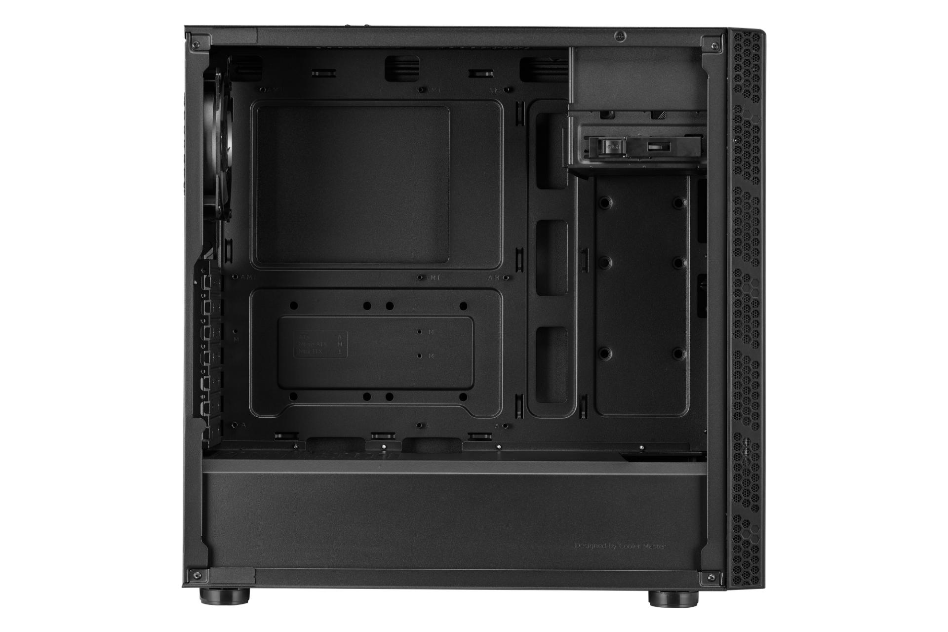 نمای داخل سمت چپ کیس کامپیوتر کولر مستر MASTERBOX MB600L V2