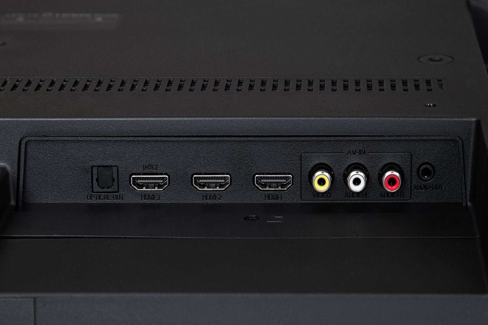 نمای پشت تلویزیون P43F500 و نمایش پورت ها