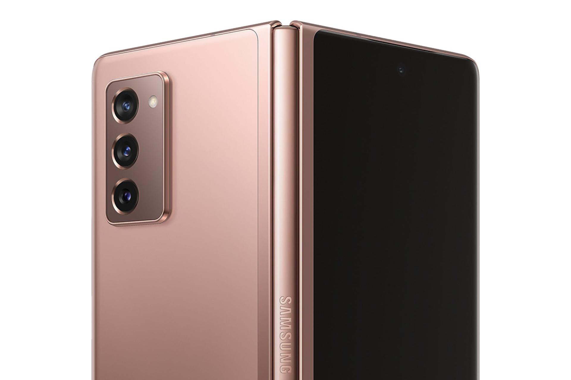 نمای پشت گوشی گلکسی زد فولد 2 سامسونگ رنگ مسی