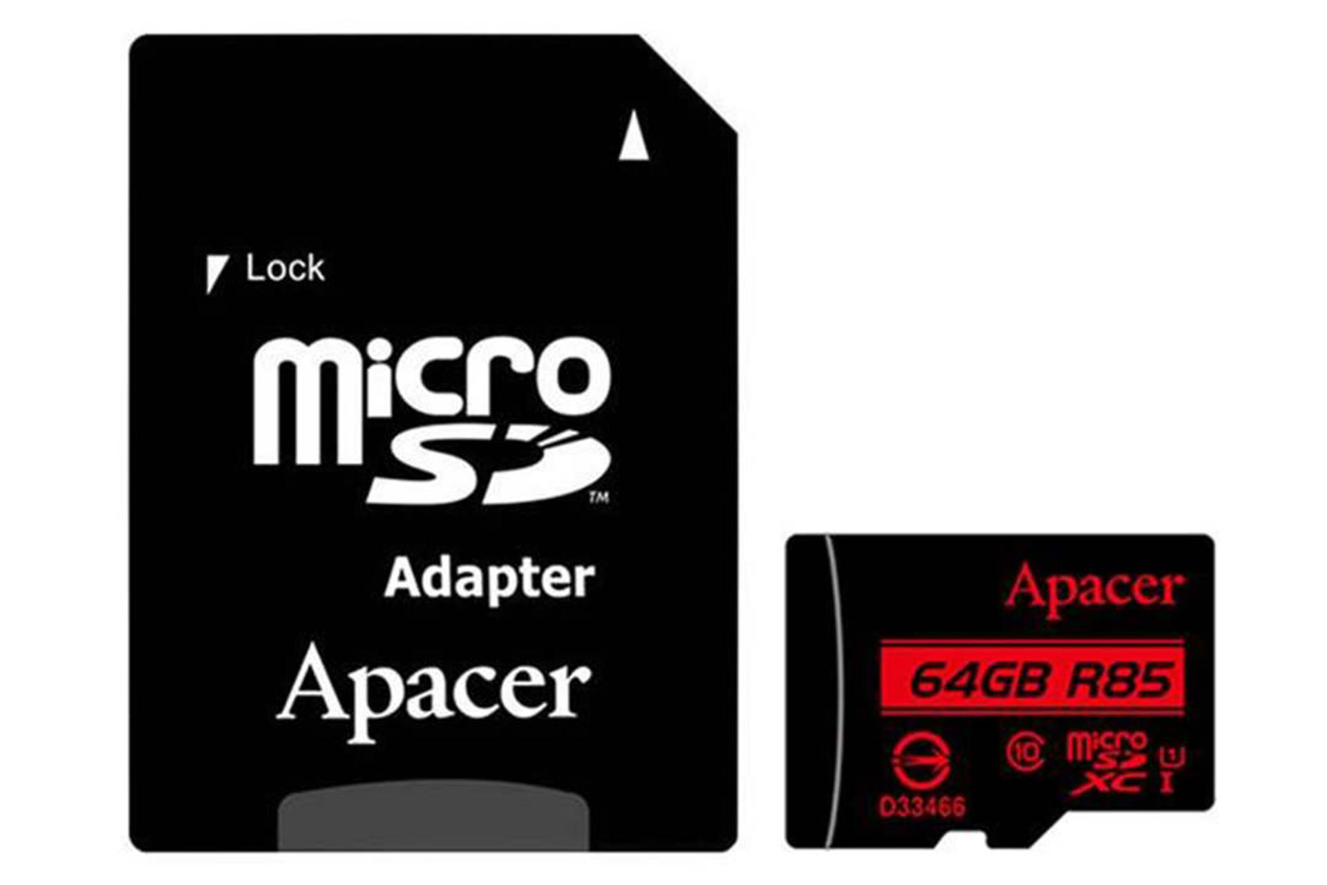 مرجع متخصصين ايران Apacer R85 microSDHC Class 10 UHS-I U1 64GB