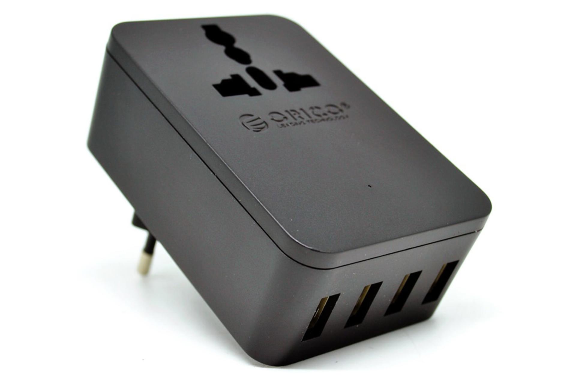 نمای جانبی شارژر اوریکو S4U مشکی